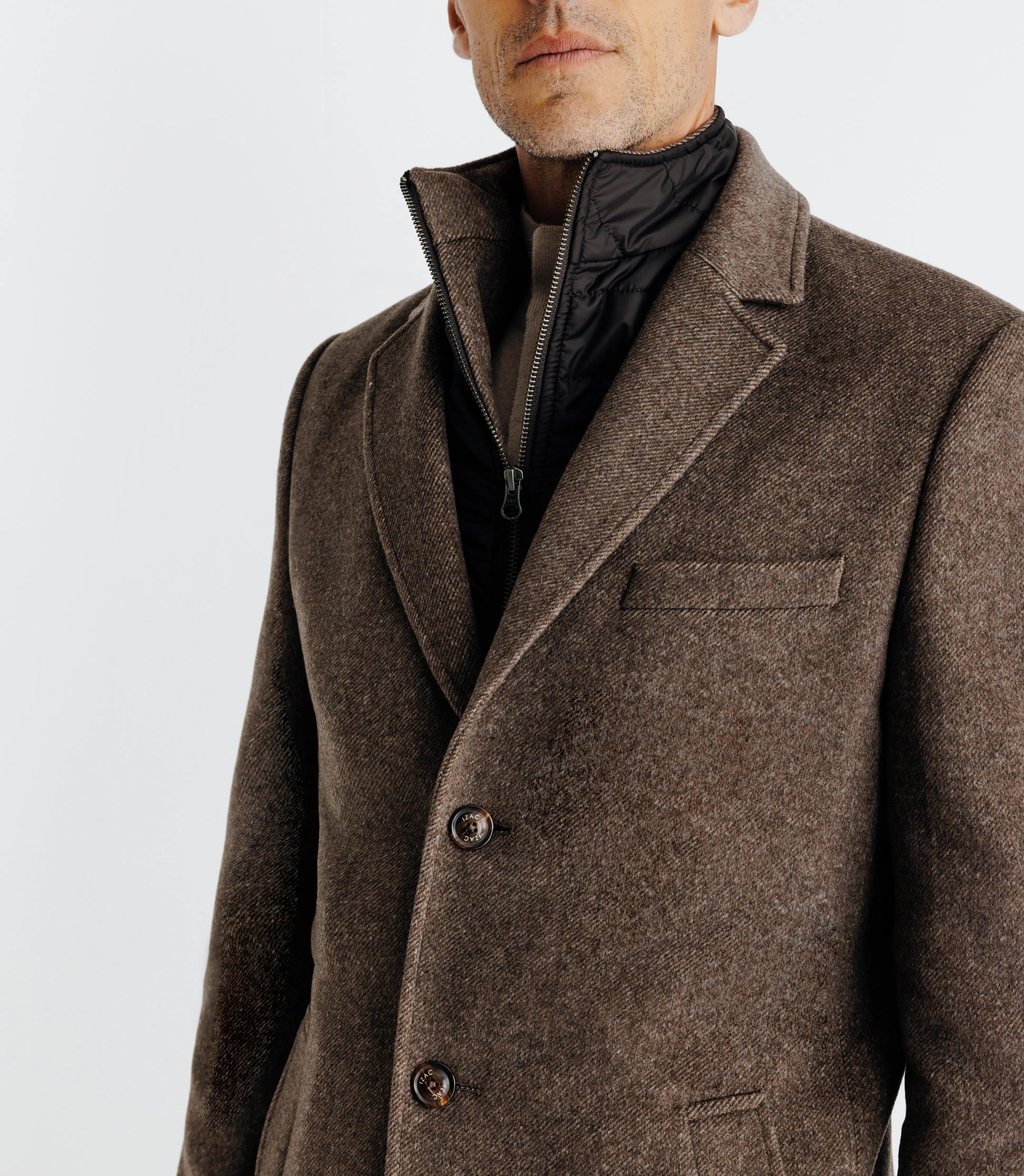 Manteau ville parementure chataigne - IZAC