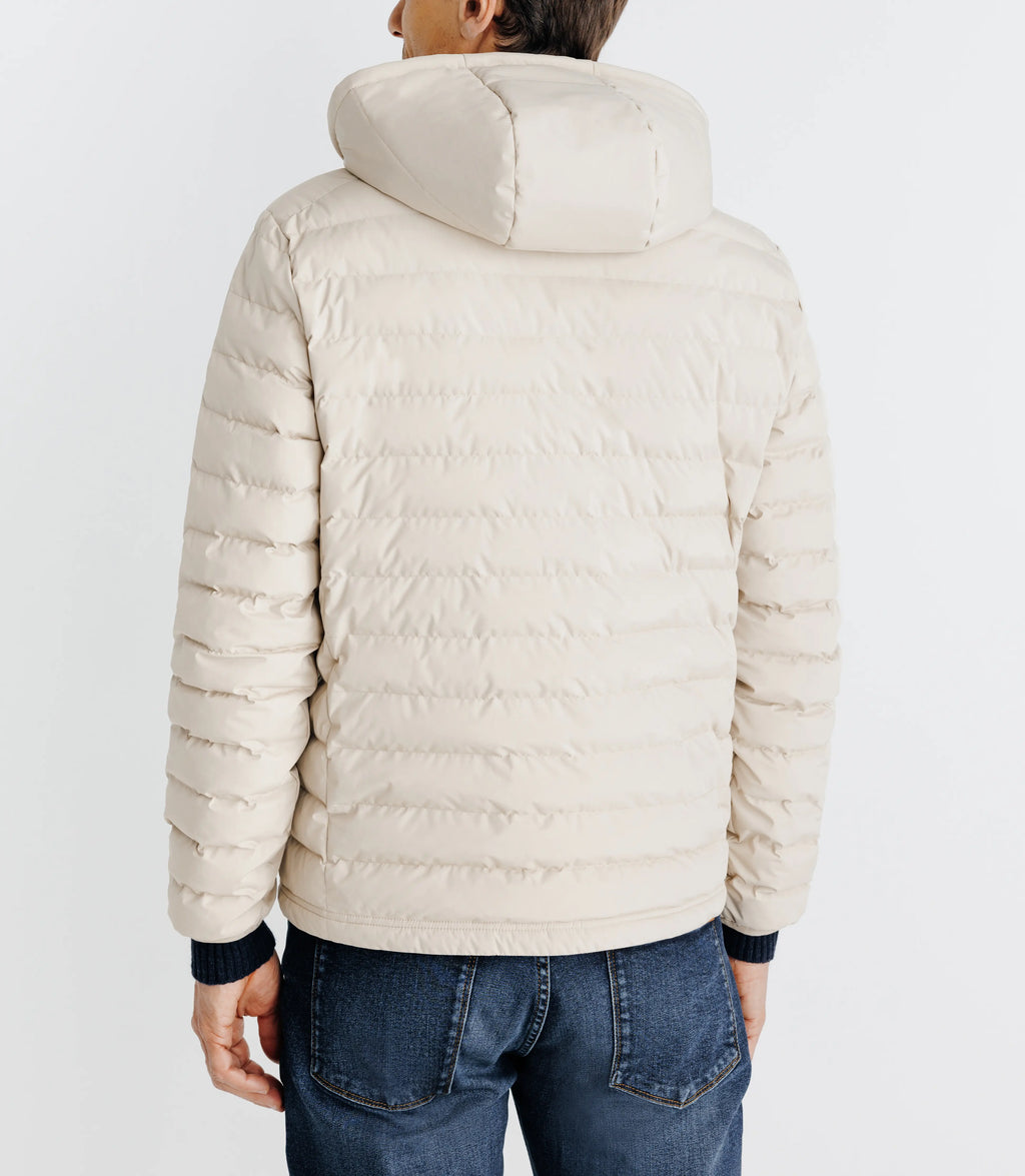 Doudoune avec capuche amovible beige - IZAC