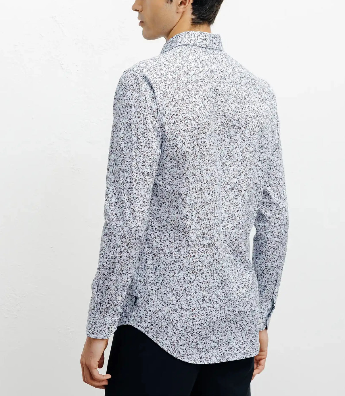 Chemise casual imprimée fleurs ciel - IZAC
