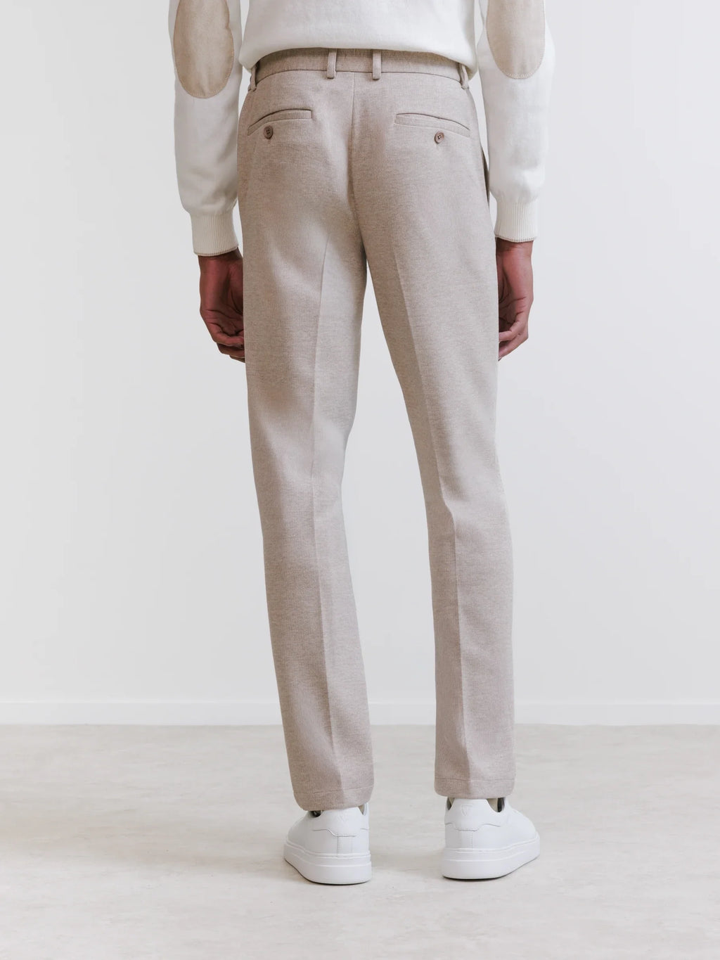 Pantalon ville en maille beige - IZAC