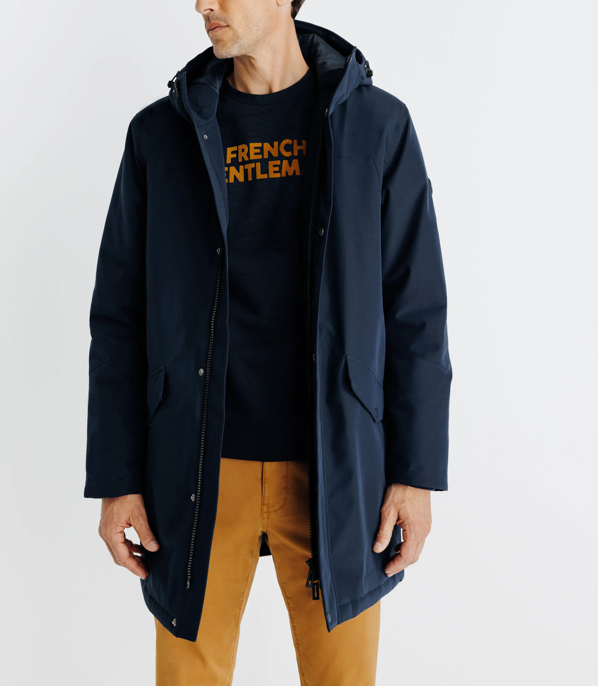 Parka à capuche marine - IZAC