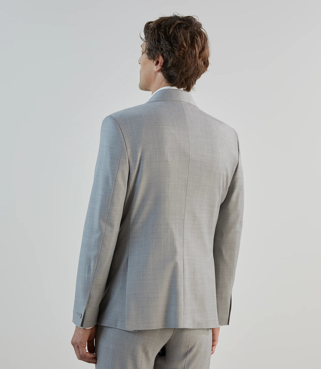 Costume 1 bouton gris ciel - IZAC