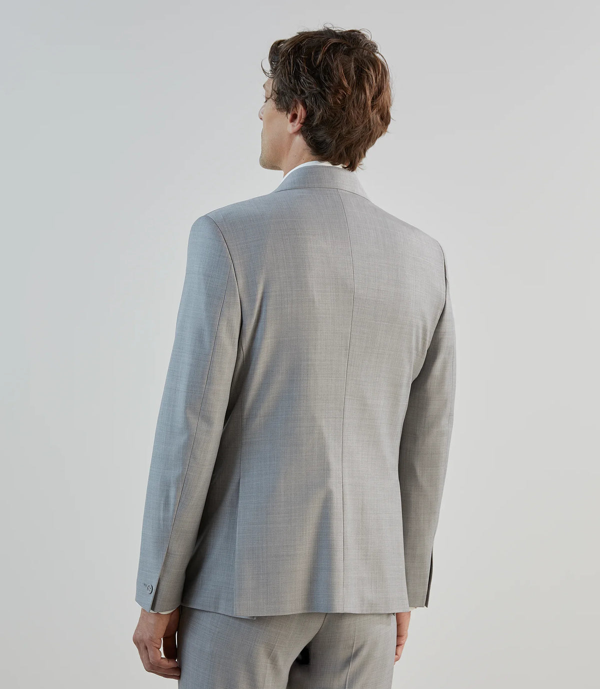 Costume 1 bouton gris ciel - IZAC