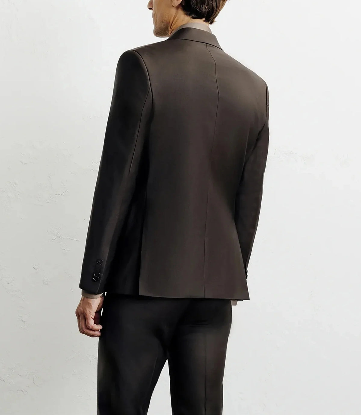 Costume 2 boutons laine majoritaire marron - IZAC
