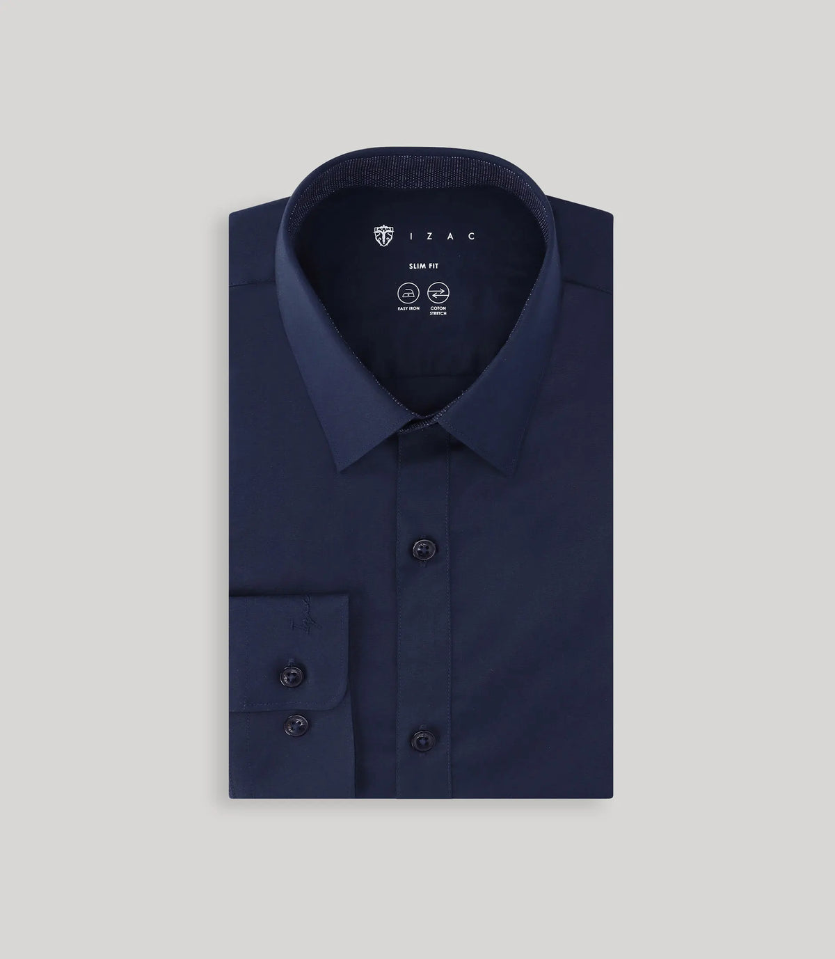 Chemise ville avec coudières marine - IZAC