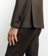 Costume 2 boutons laine majoritaire marron - IZAC