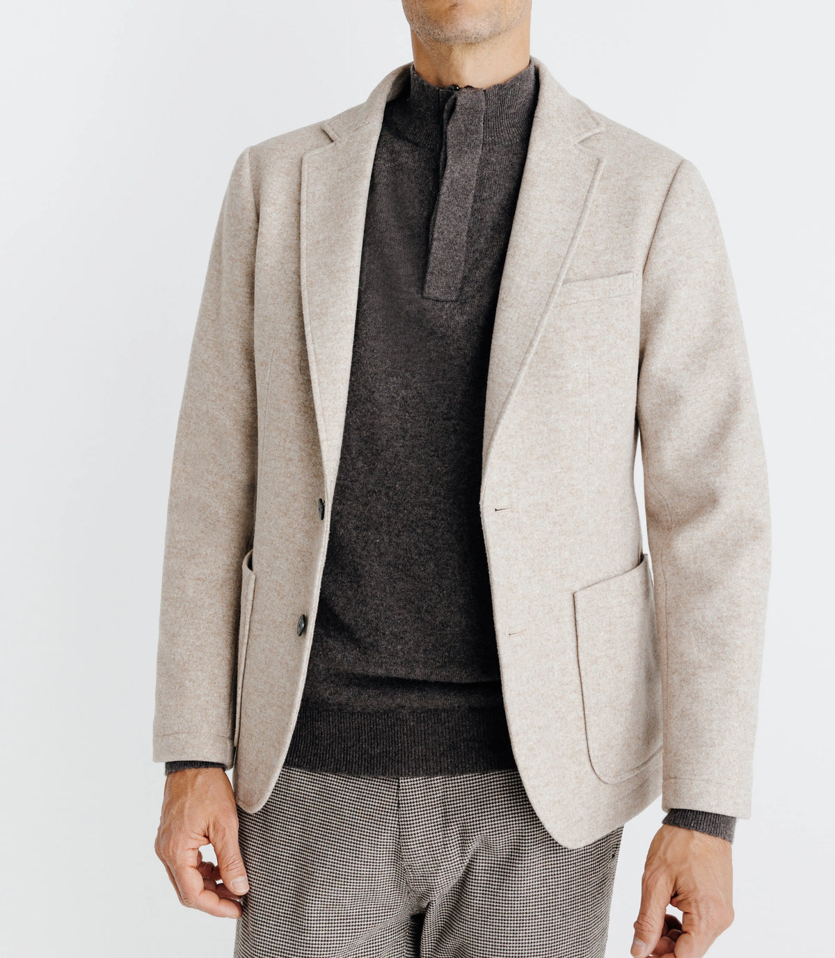 Veste avec parementure amovible beige - IZAC