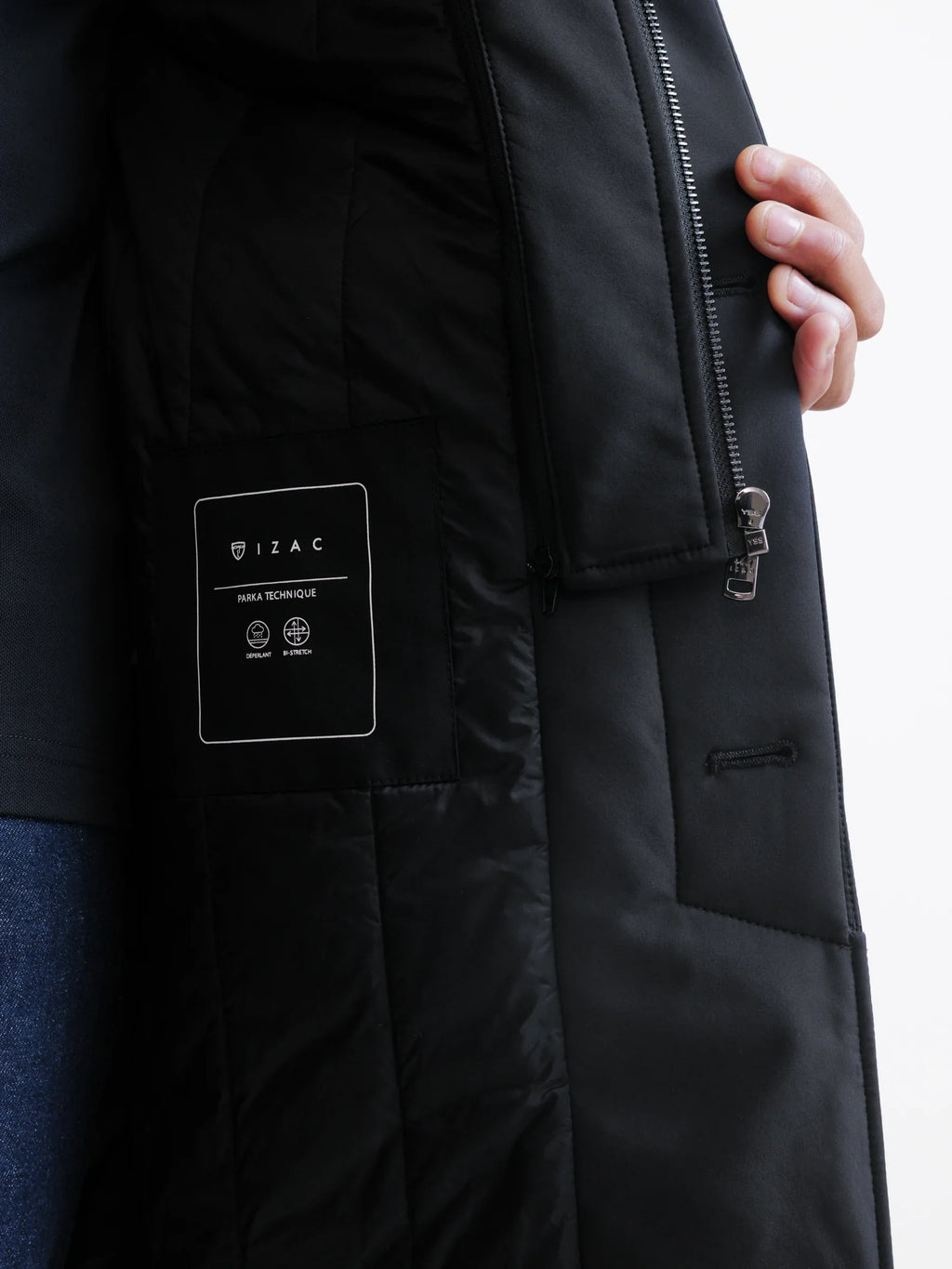 Manteau imperméable noir - IZAC