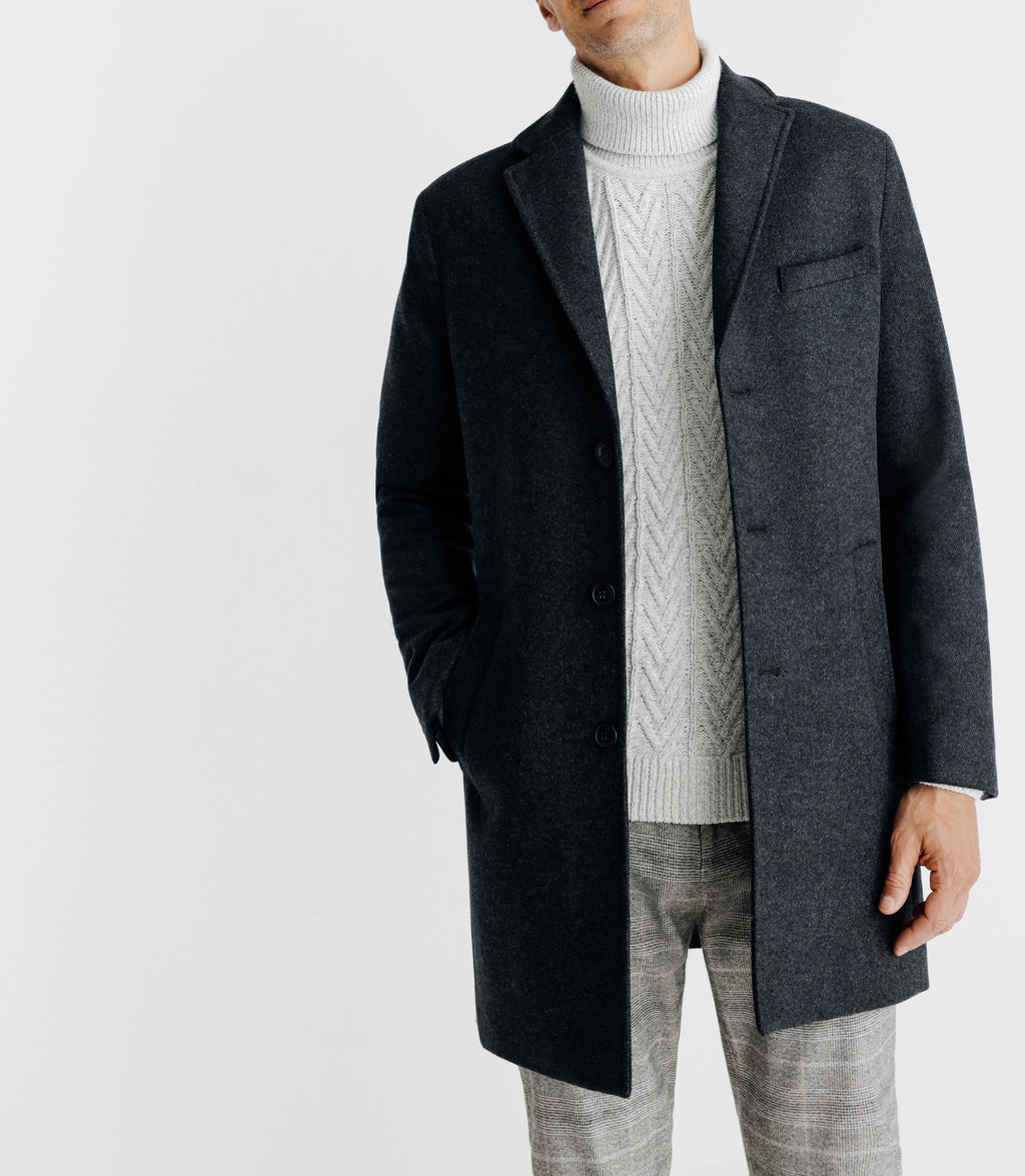 Manteau ville parementure gris - IZAC