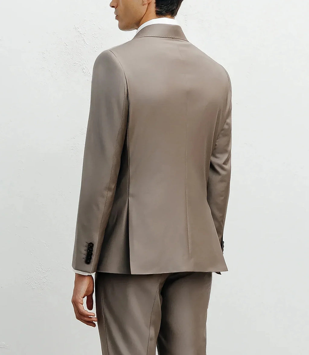 Costume croisé taupe - IZAC