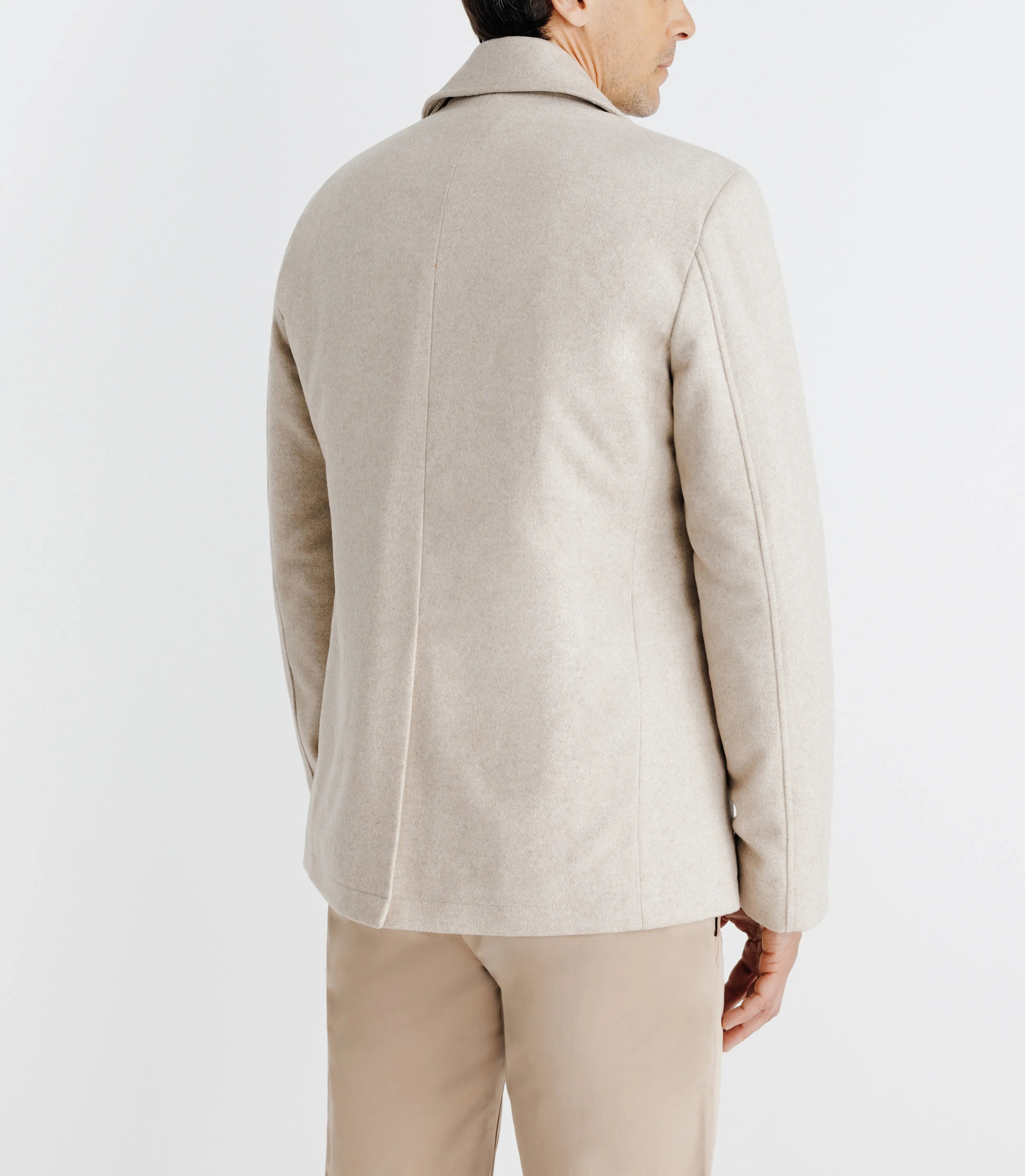 Manteau croisé beige - IZAC