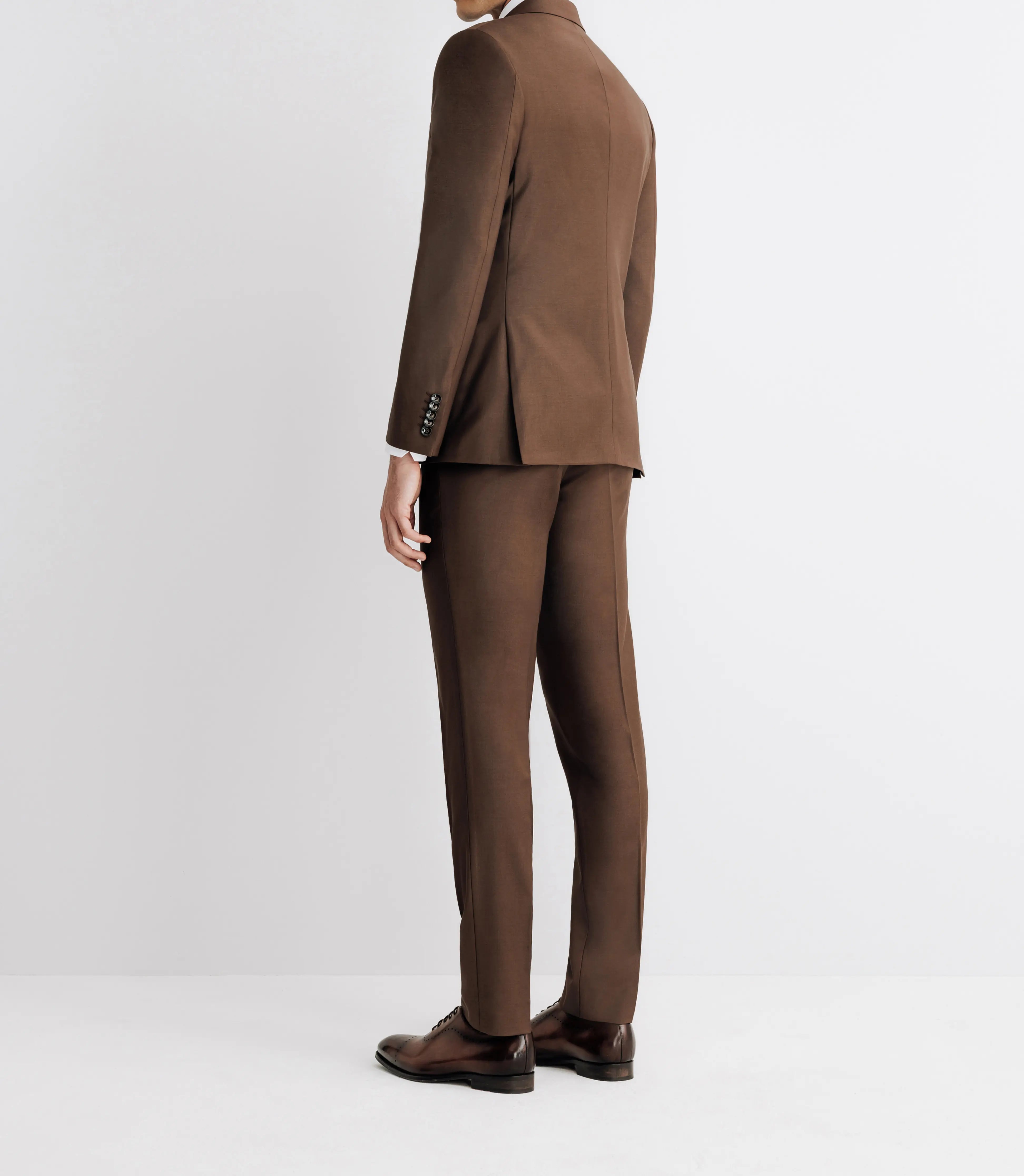 Costume ajusté 2 boutons marron - IZAC