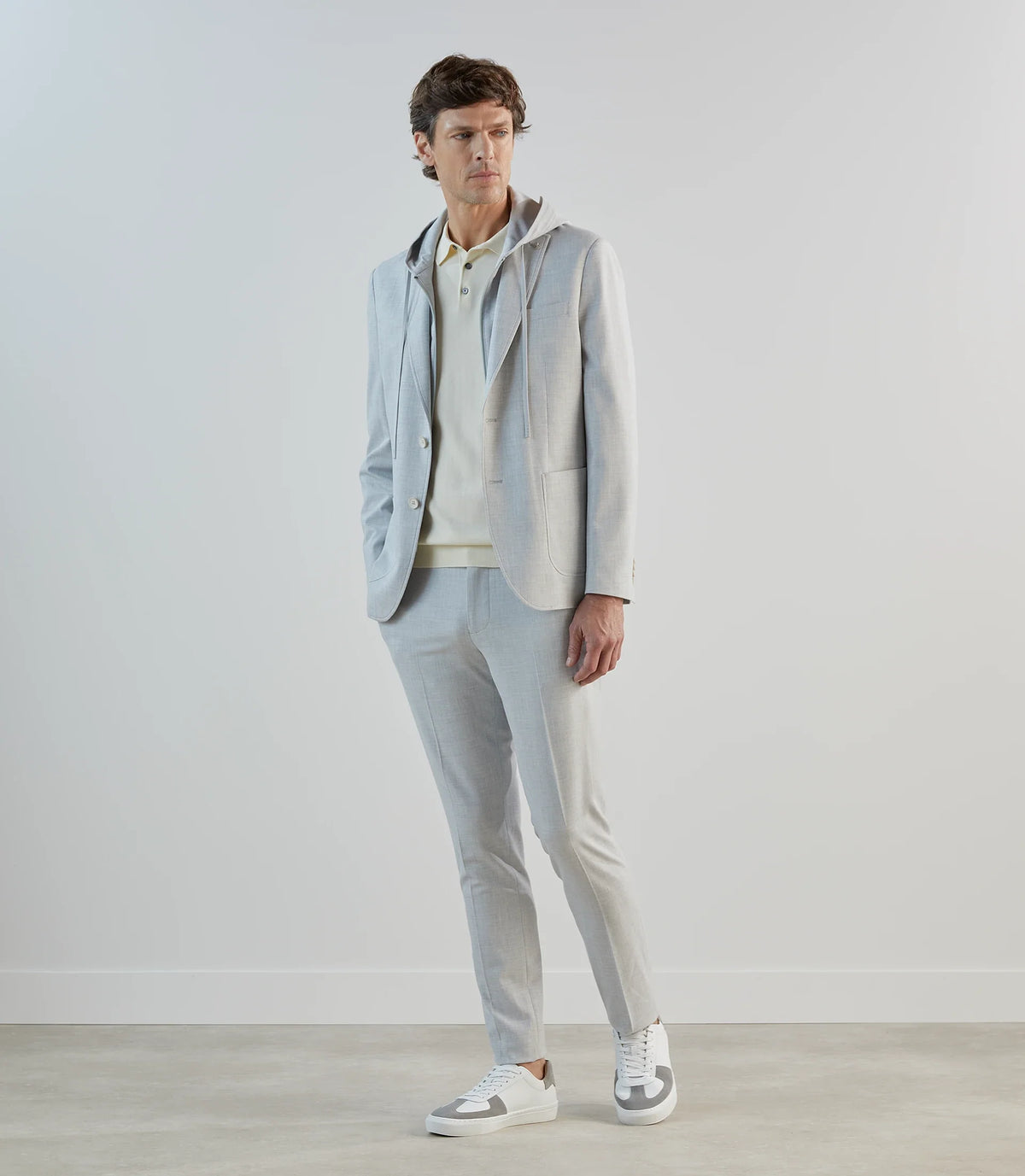 Pantalon ville avec cordon de serrage gris clair - IZAC