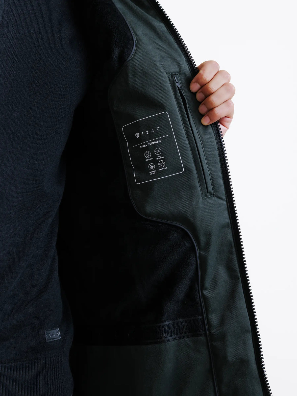 Parka à capuche kaki - IZAC