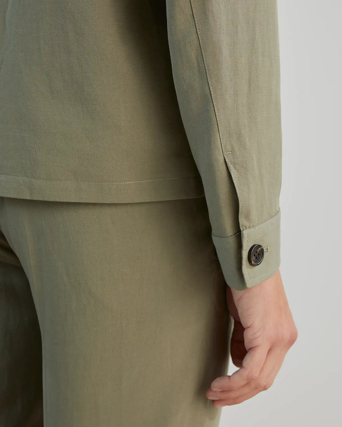 Veste casual col chemise kaki - IZAC