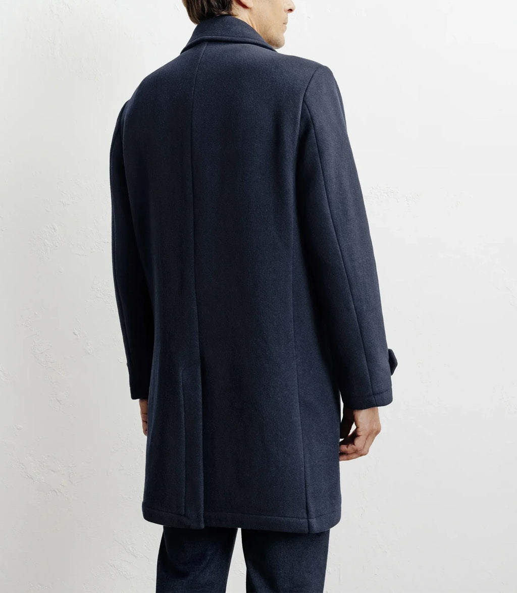 Manteau long droit marine - IZAC