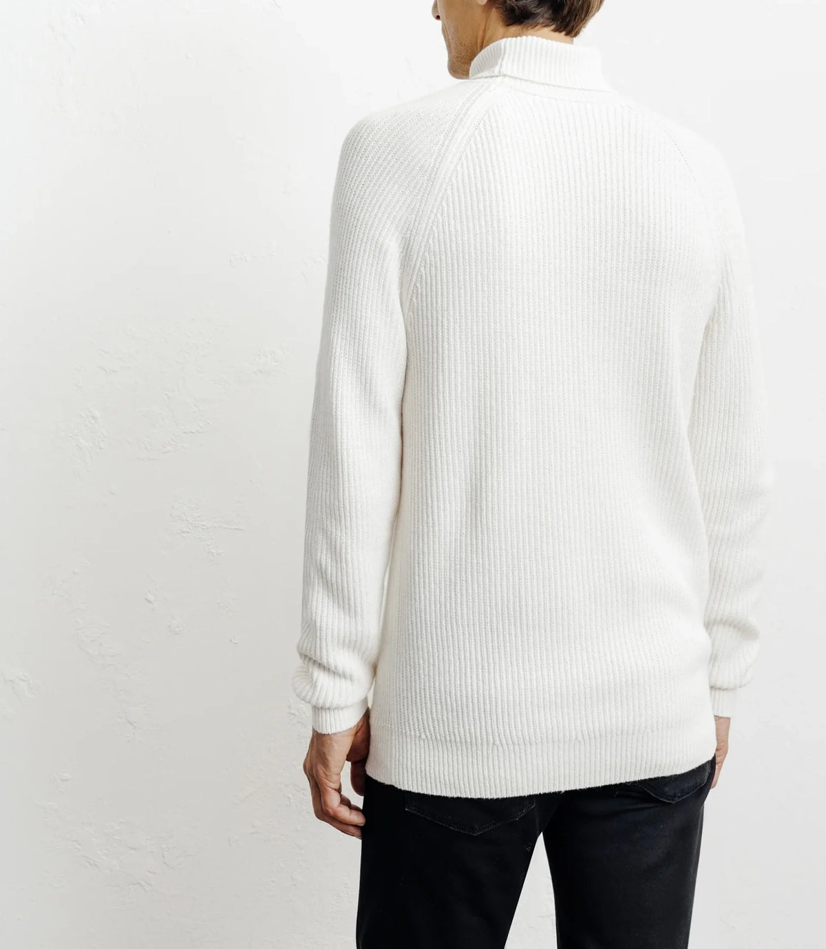 Pull col roulé uni écru - IZAC