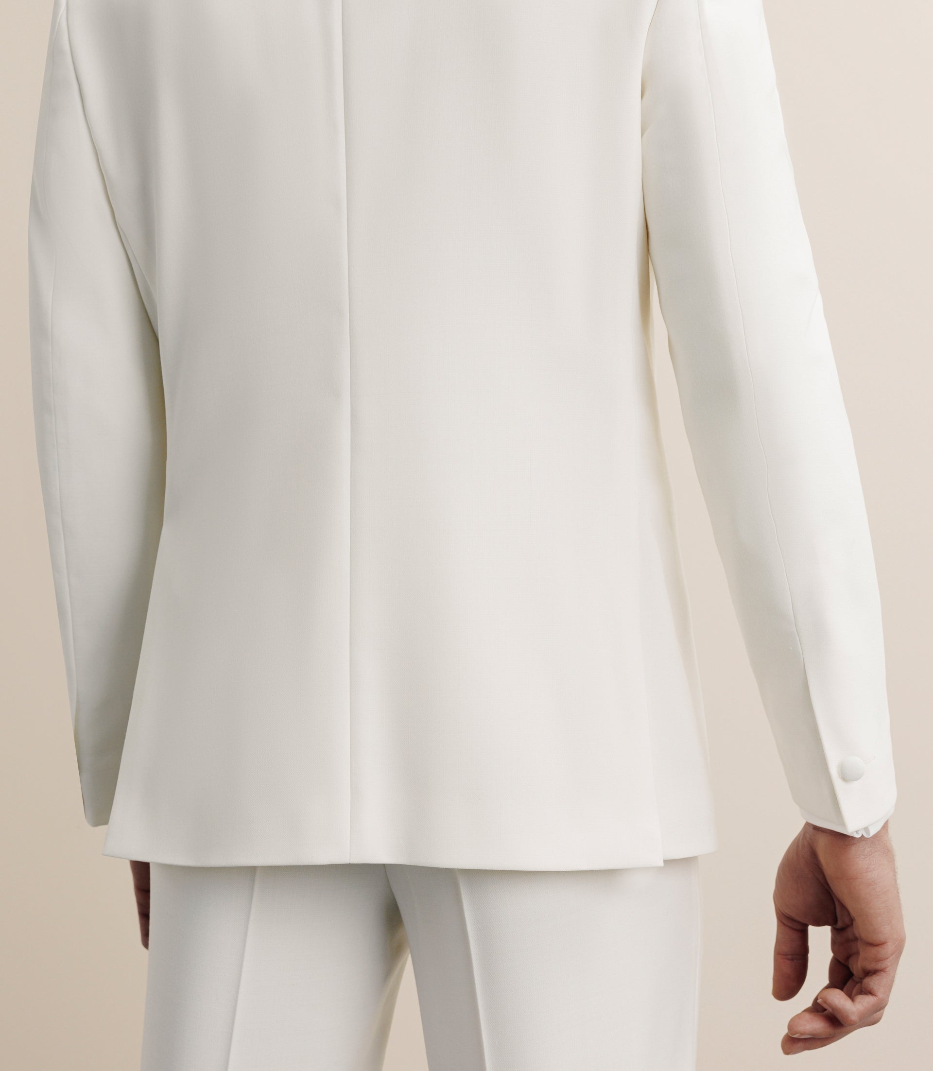 Costume cérémonie col châle écru - IZAC