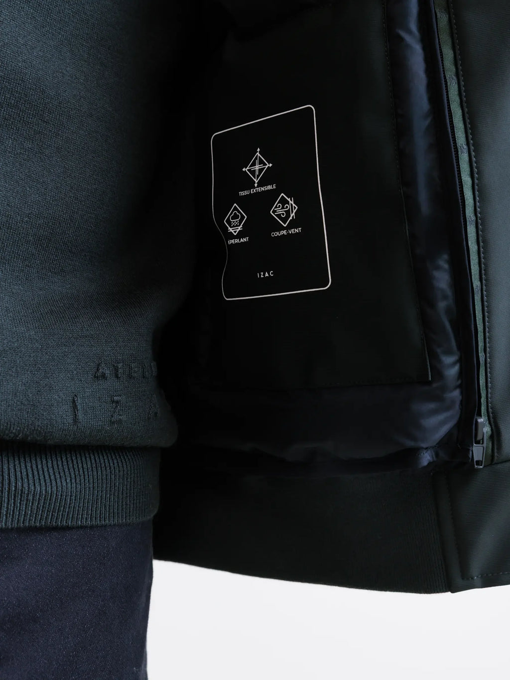 Blouson col montant kaki - IZAC