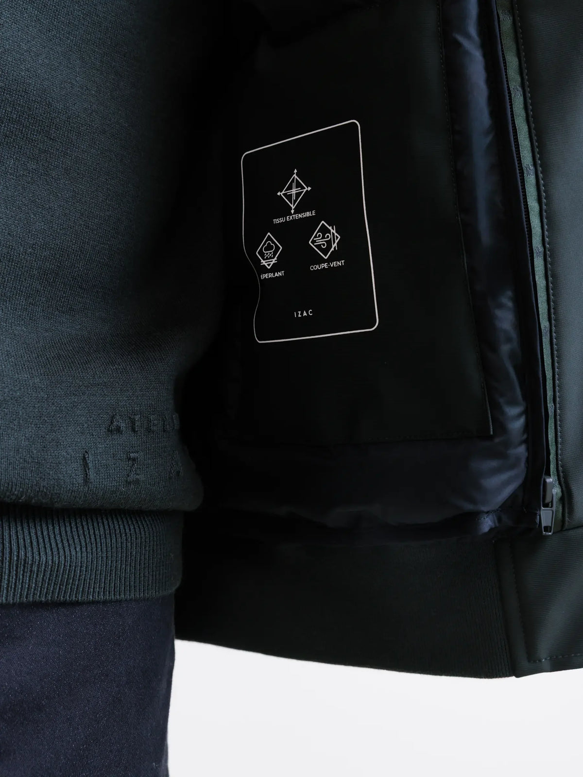 Blouson col montant kaki - IZAC