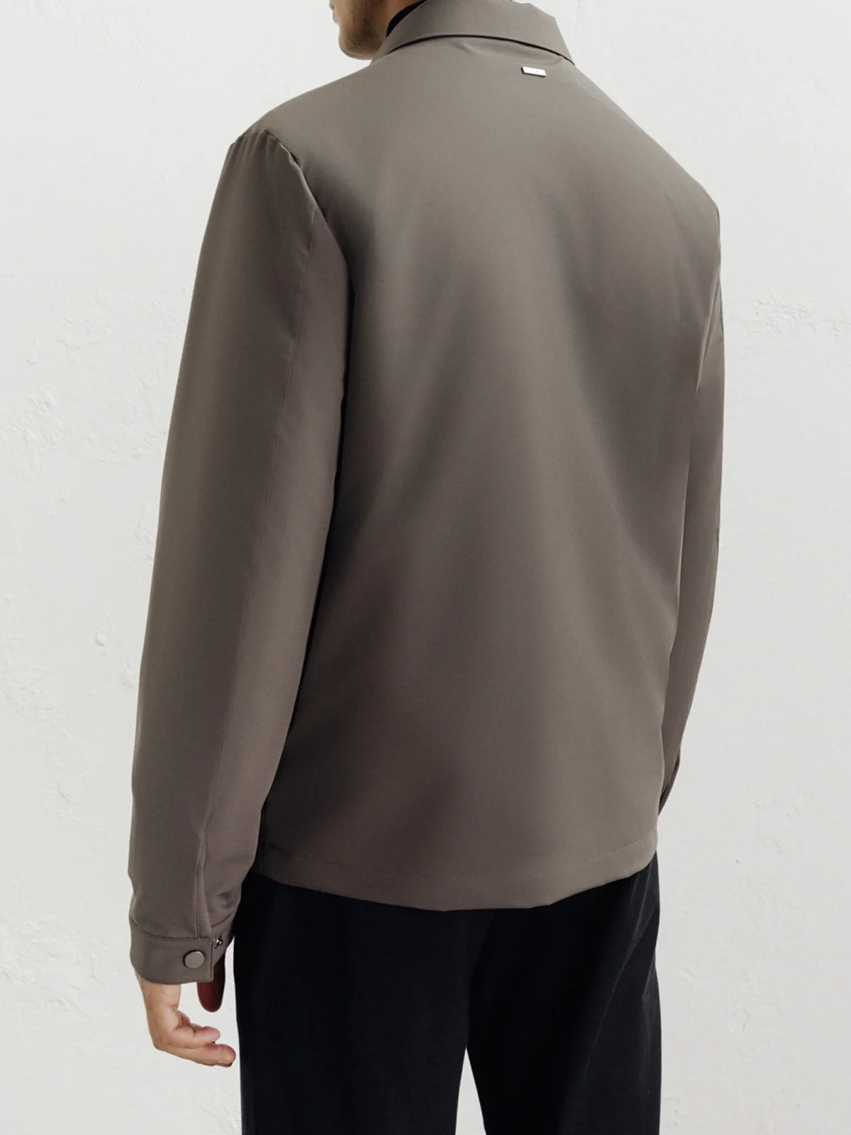 Blouson col chemise taupe - IZAC