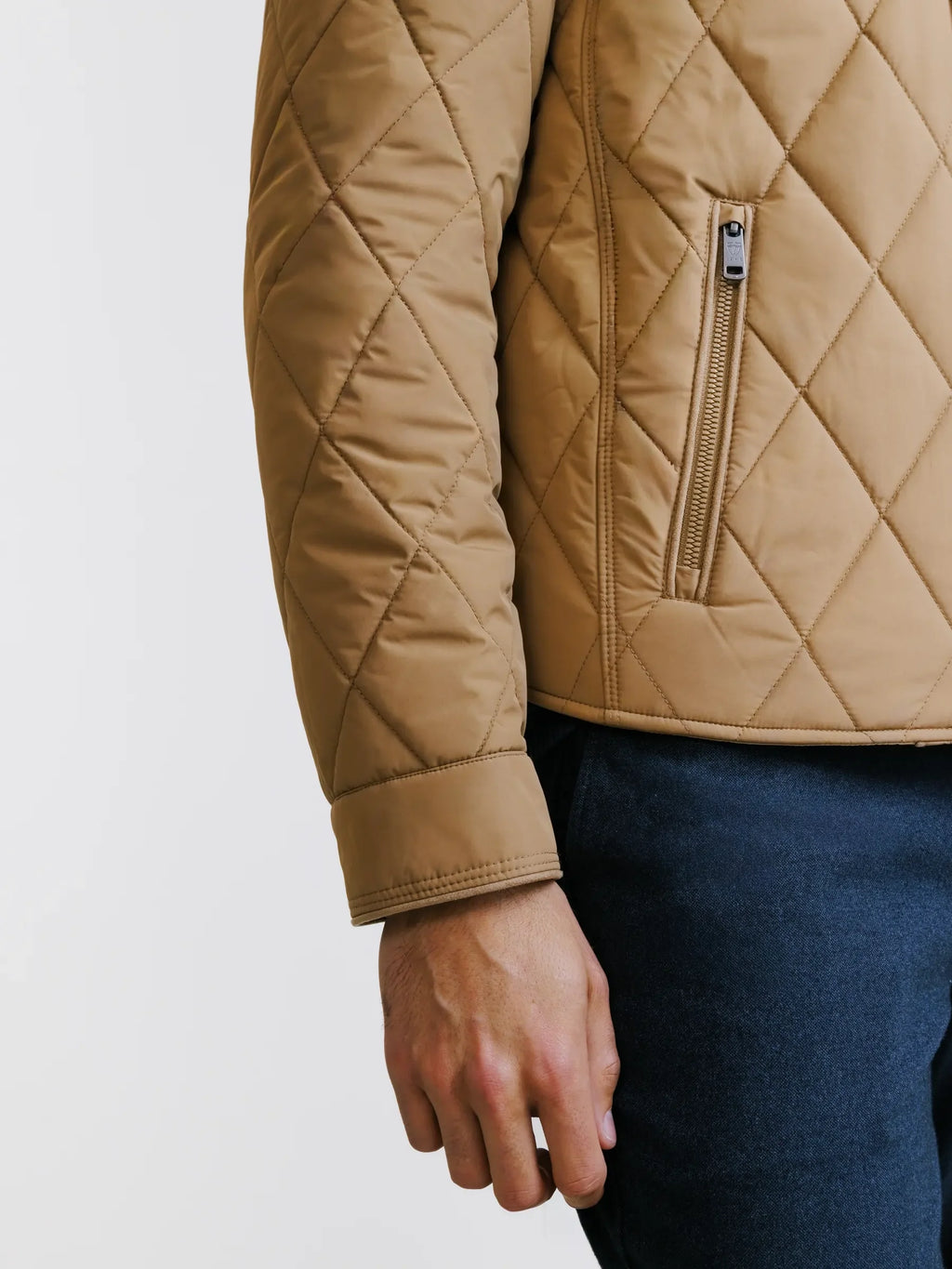 Blouson col montant camel - IZAC