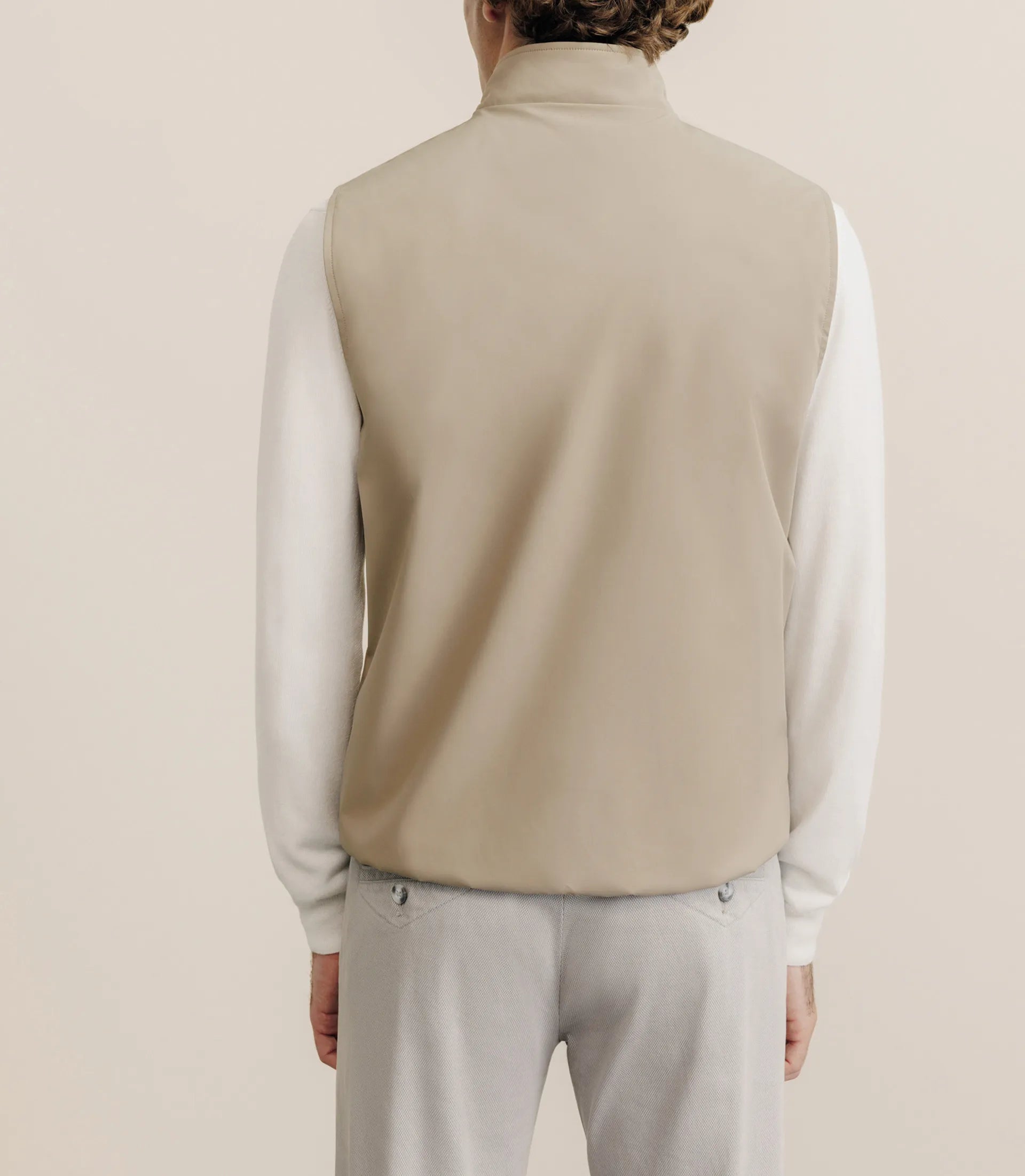 Blouson sans manche beige - IZAC