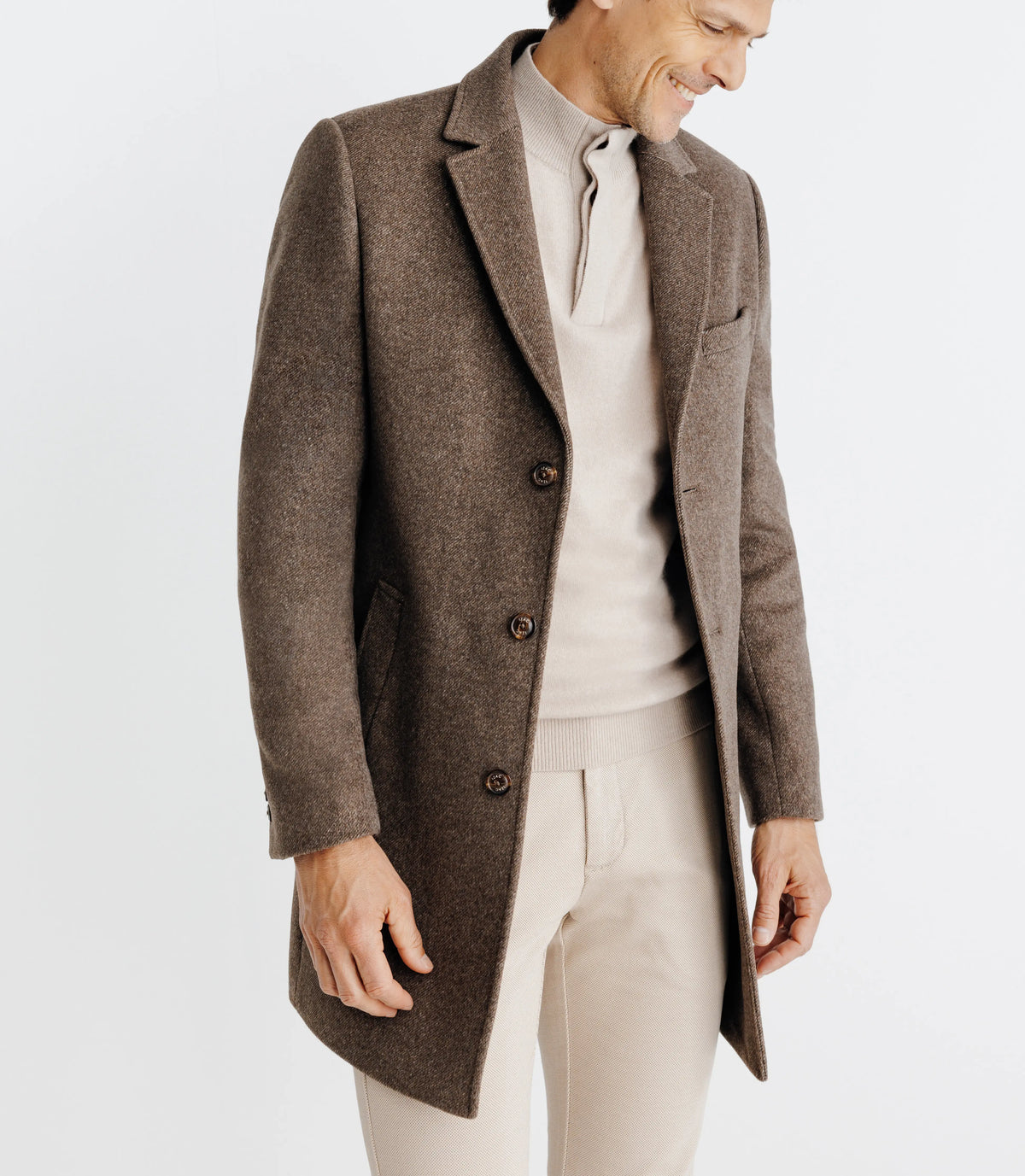 Manteau ville parementure chataigne - IZAC