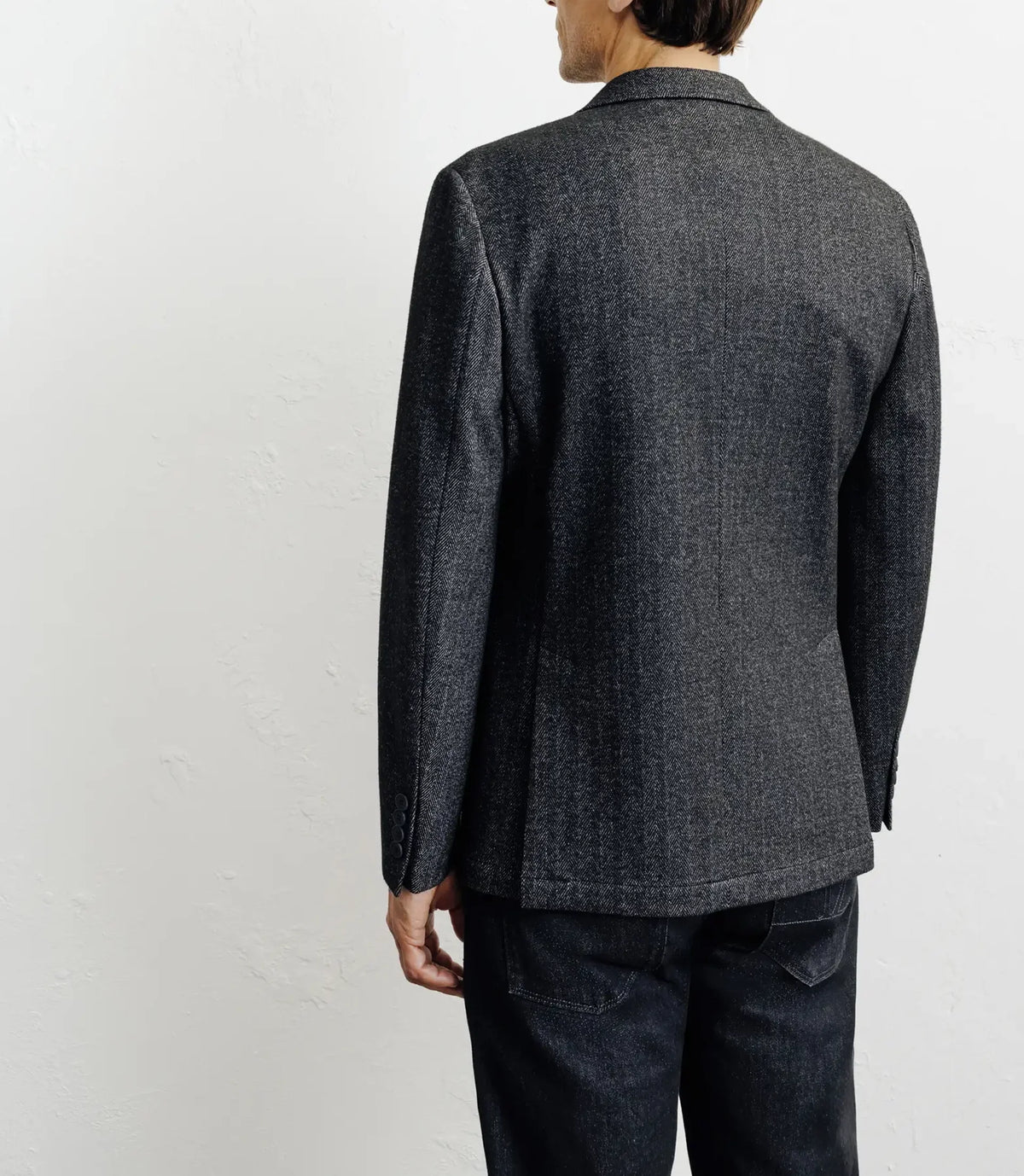 Veste en maille chevron anthracite - IZAC