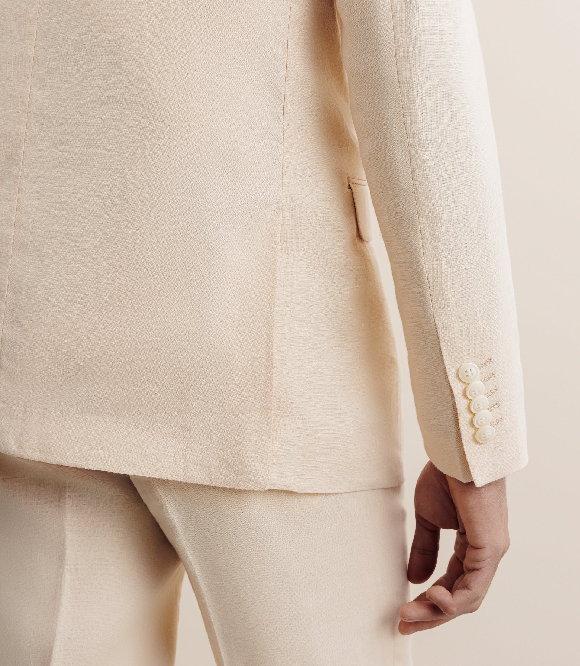 Veste ville 100% lin séparable pêche - IZAC