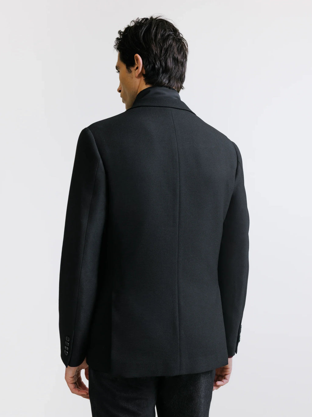 Veste en tissu armuré noire - IZAC