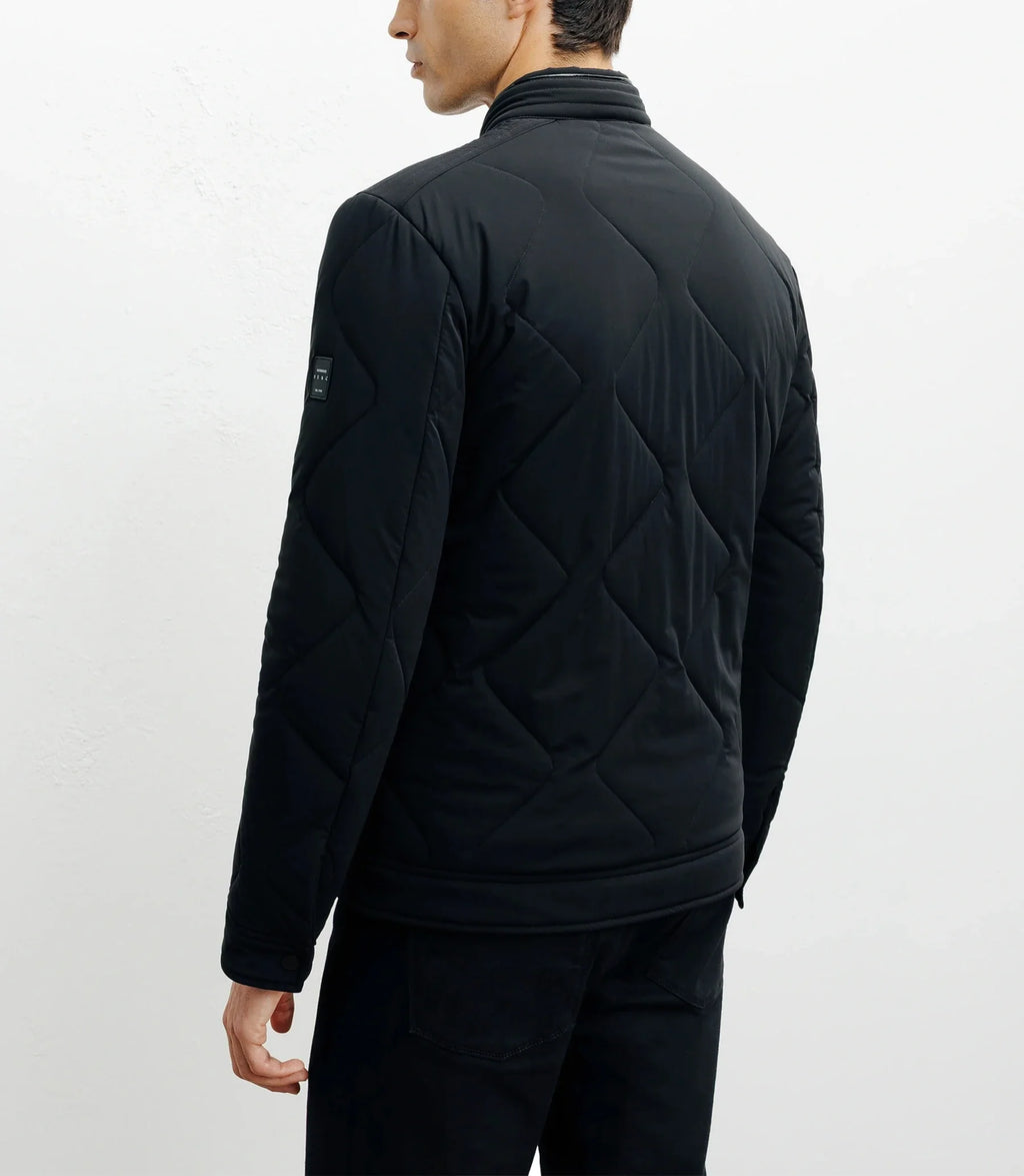 Blouson col motard noir - IZAC