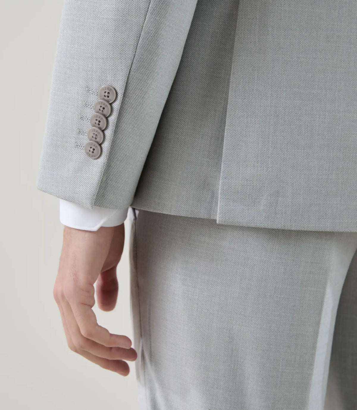 Costume 2 boutons gris clair - IZAC