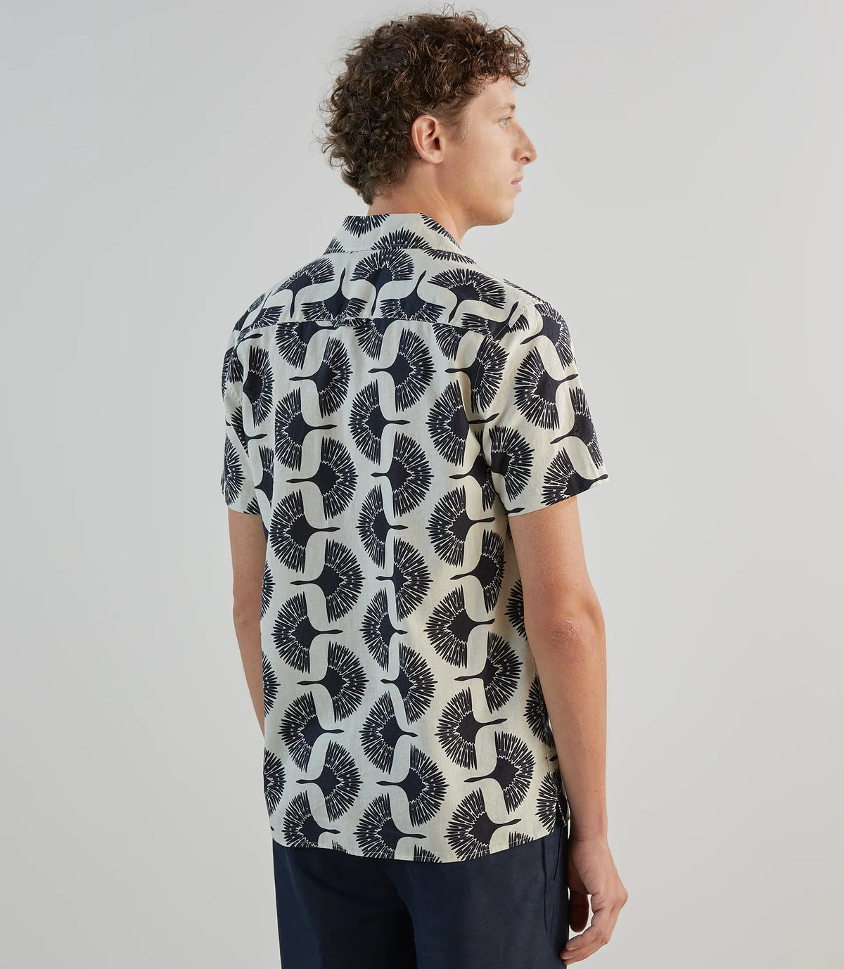 Chemise casual imprimée marine - IZAC
