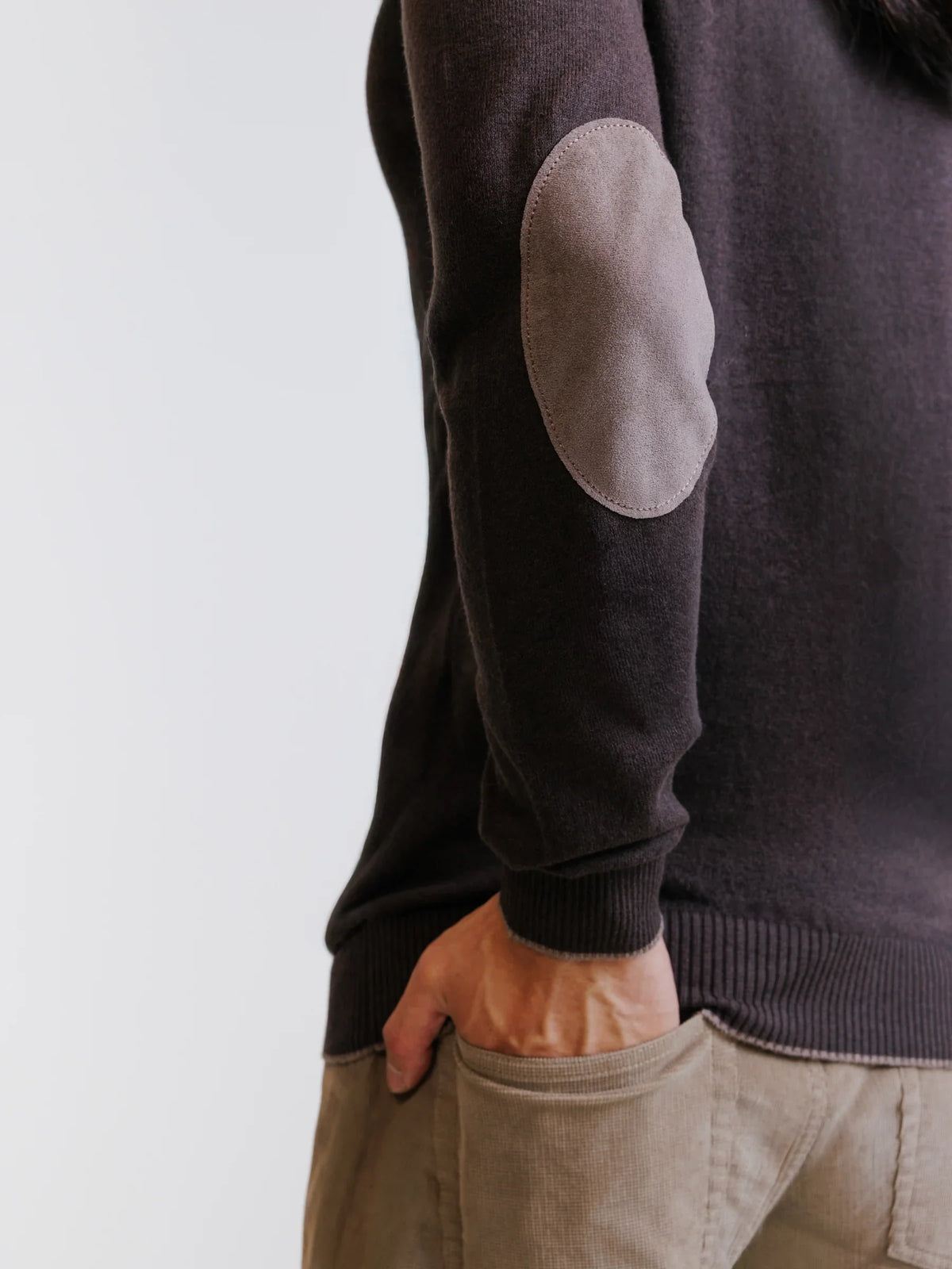 Pull col montant marron - IZAC