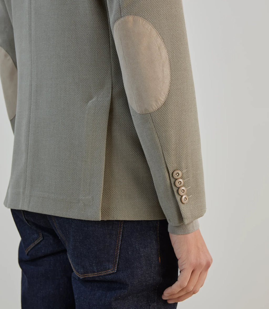 Veste casual en tissu armuré taupe - IZAC