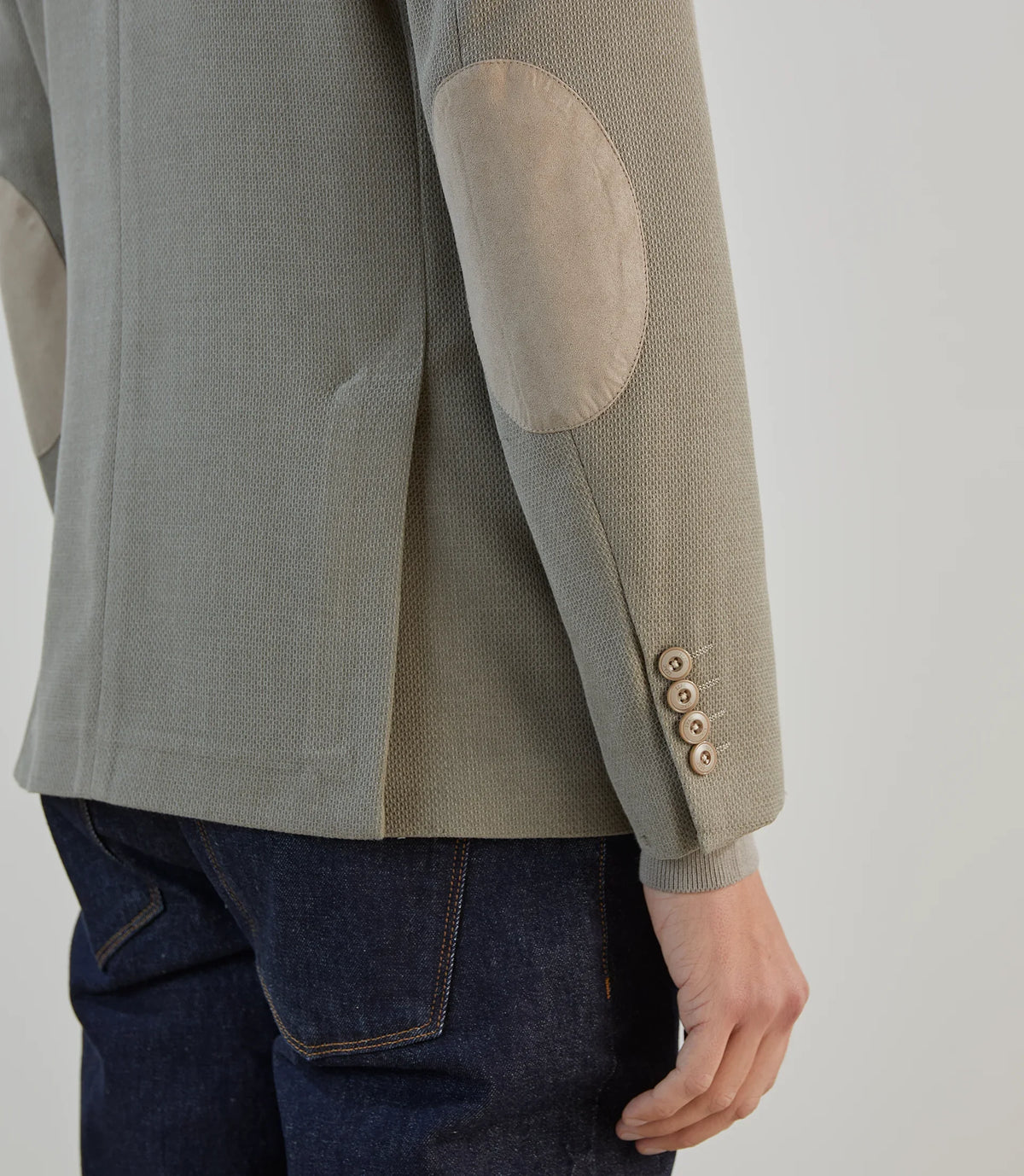 Veste casual en tissu armuré taupe - IZAC