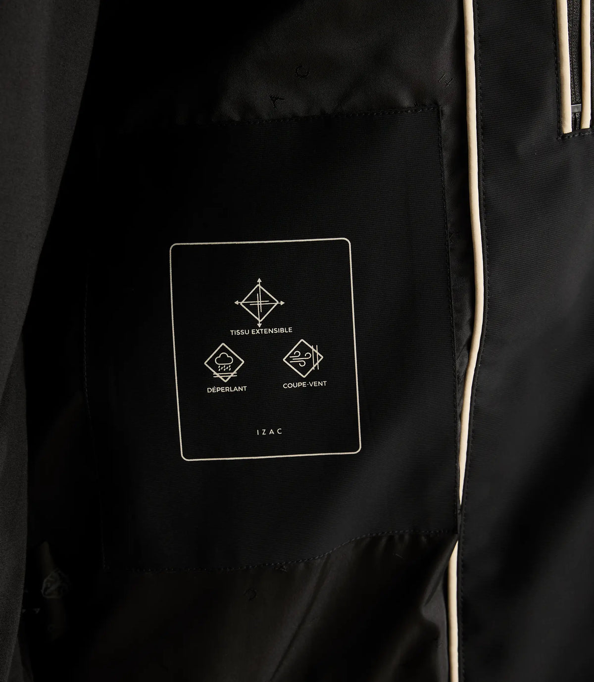 Blouson col montant noir - IZAC