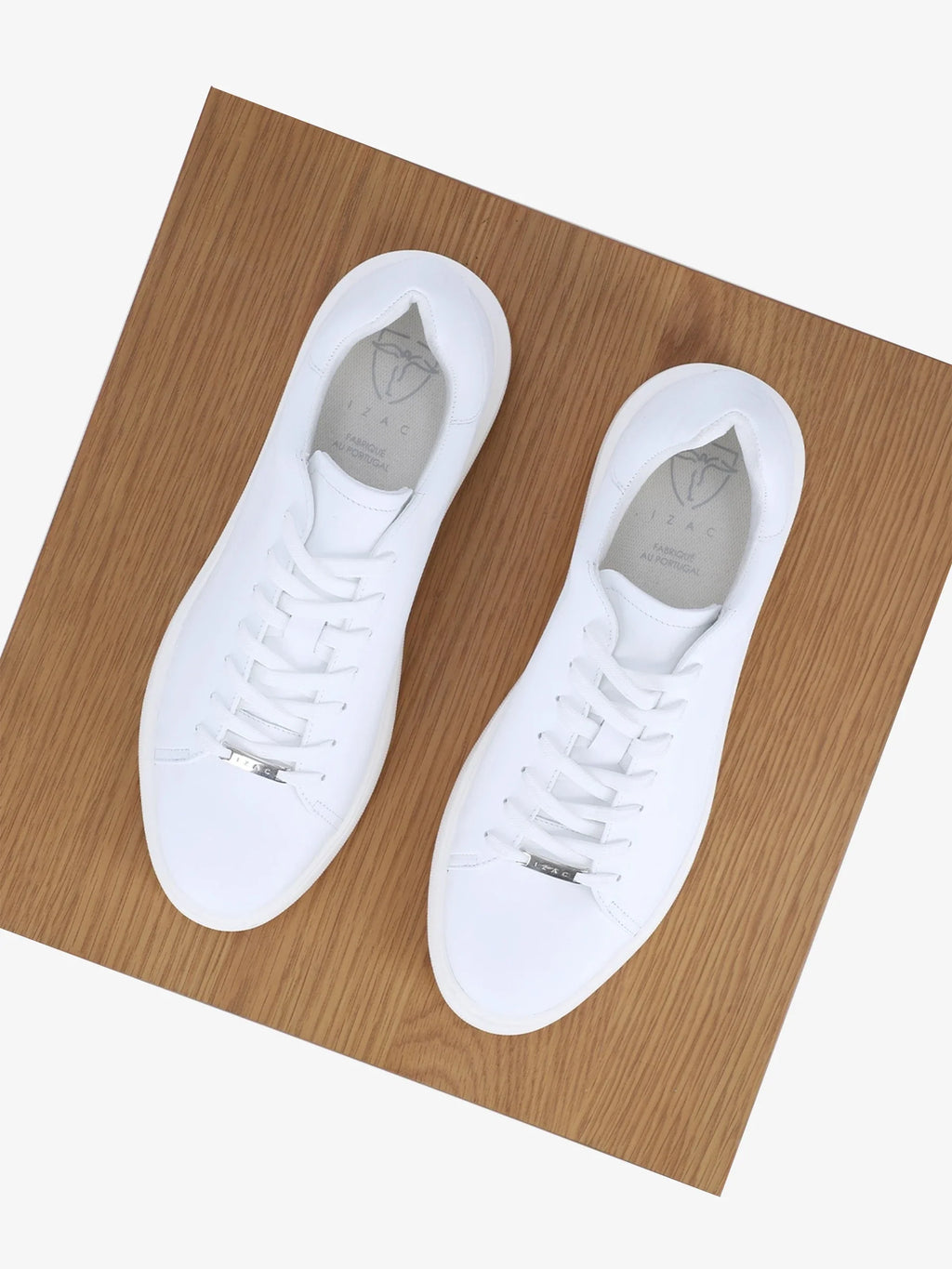 Basket en cuir blanche - IZAC