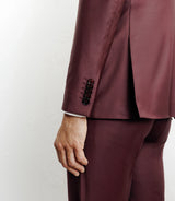 Costume 2 boutons laine majoritaire prune - IZAC