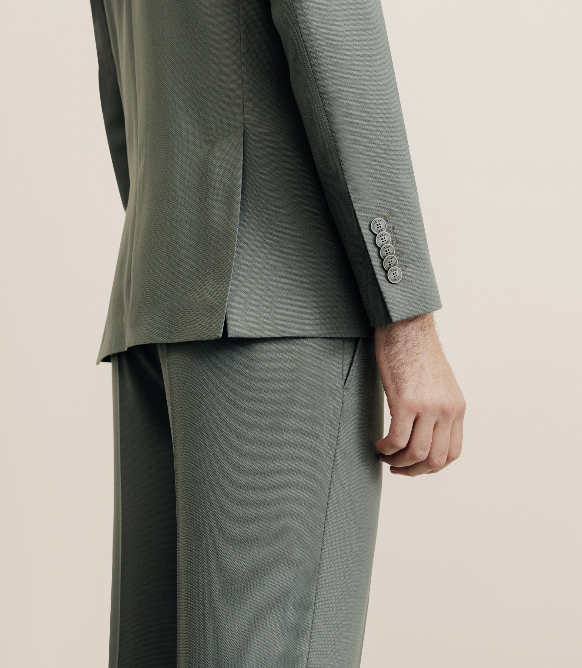 Costume 2 boutons kaki - IZAC