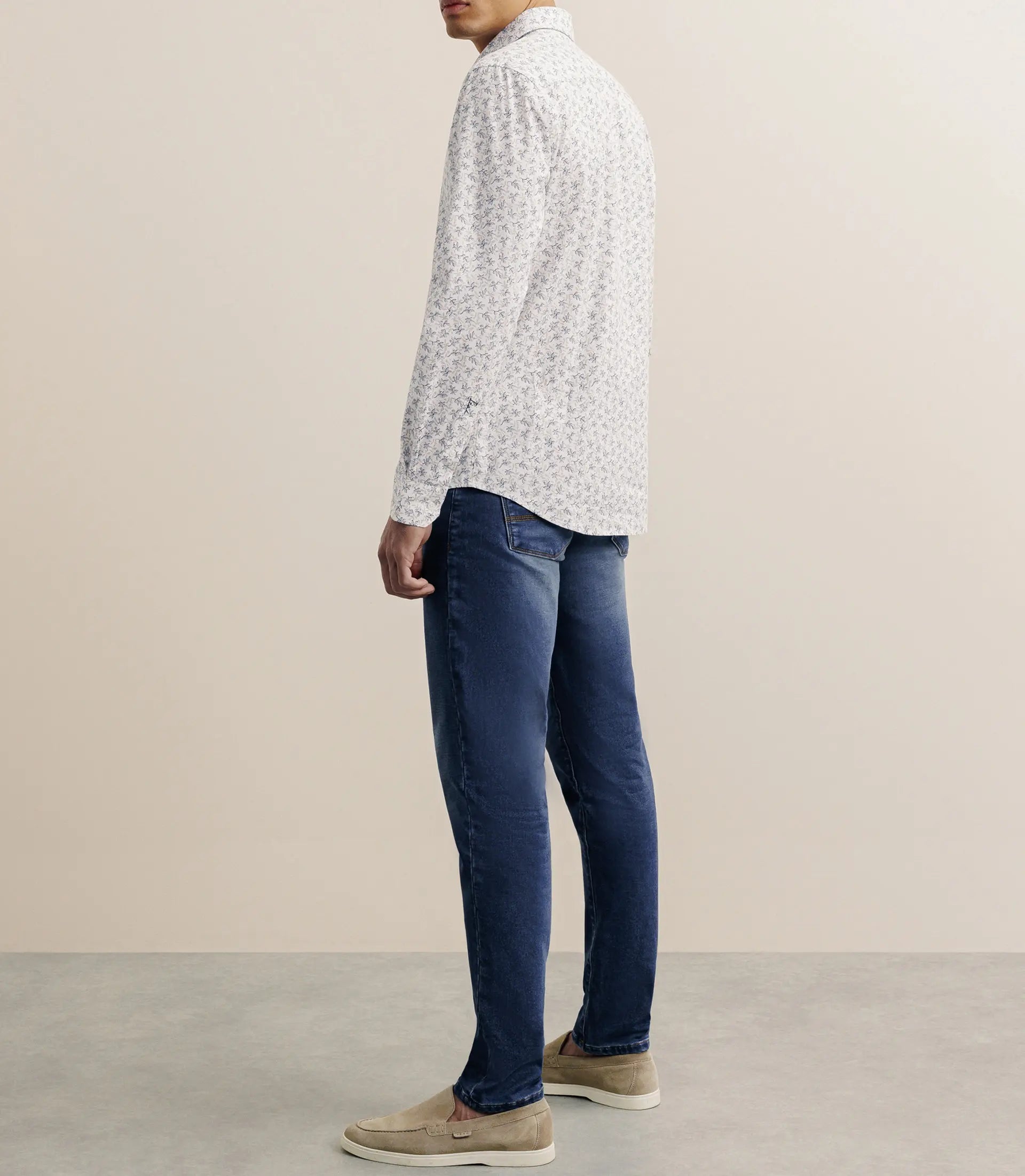 Chemise imprimée à fleurs blanche - IZAC