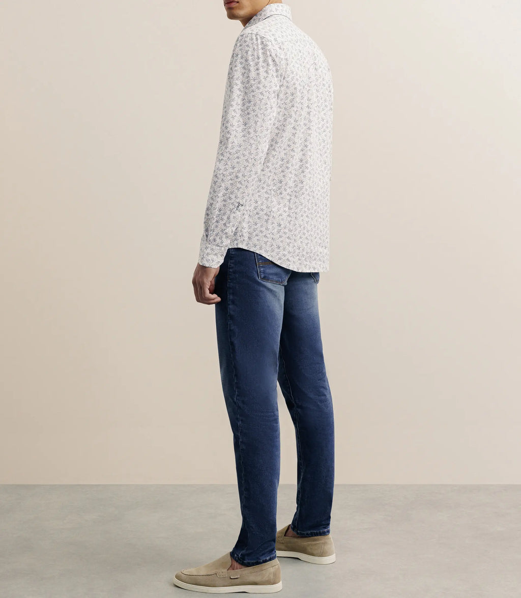 Chemise imprimée à fleurs blanche - IZAC