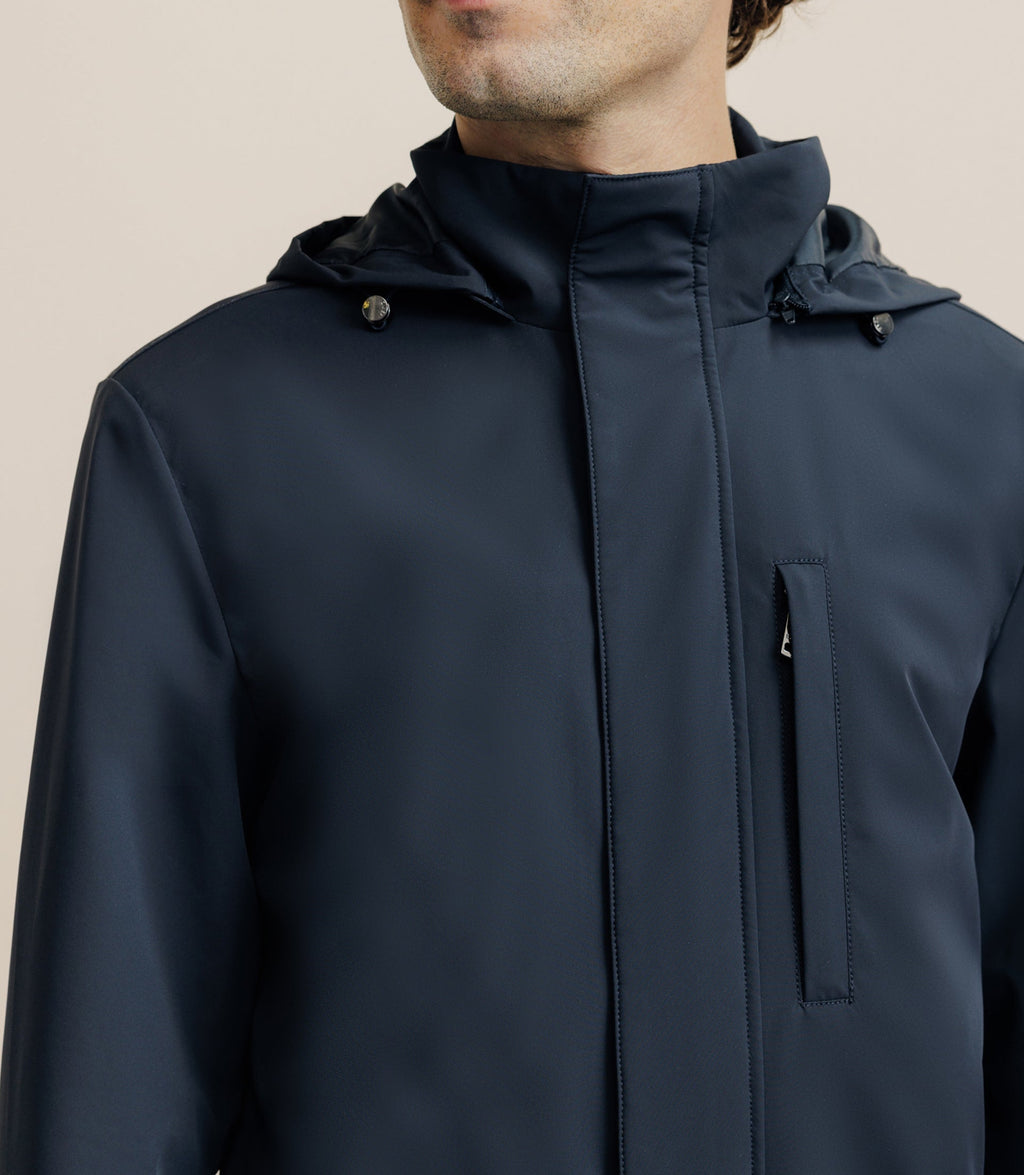 Parka longue et légère marine - IZAC