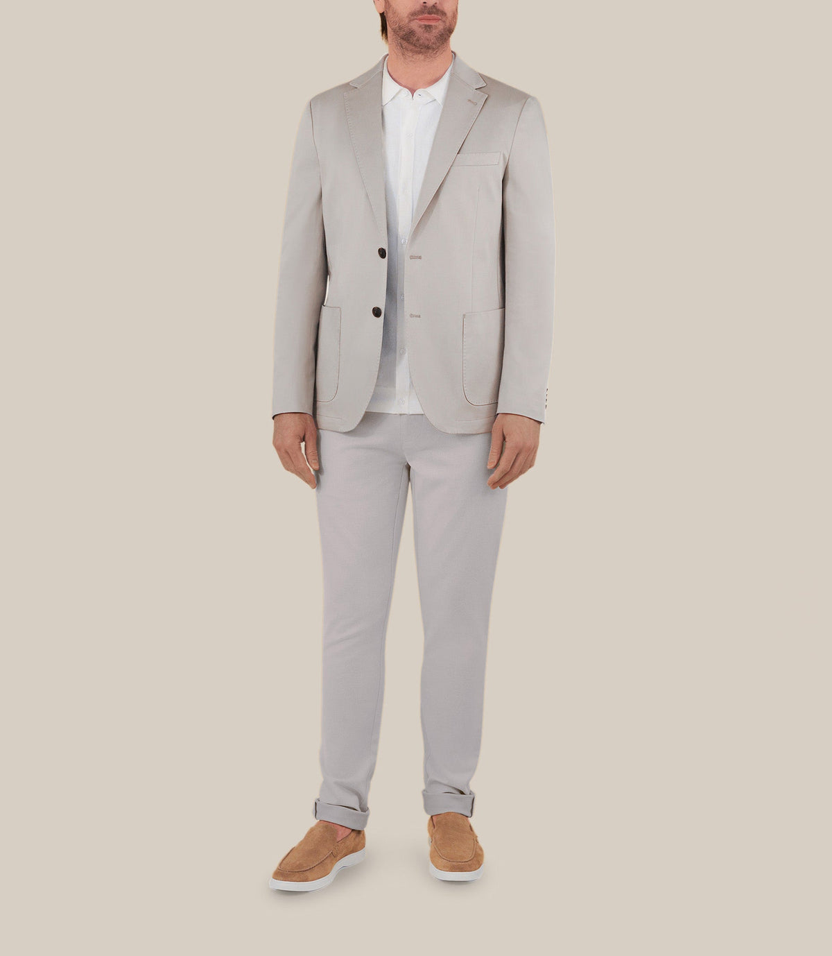 Veste ville en satin de coton beige - IZAC