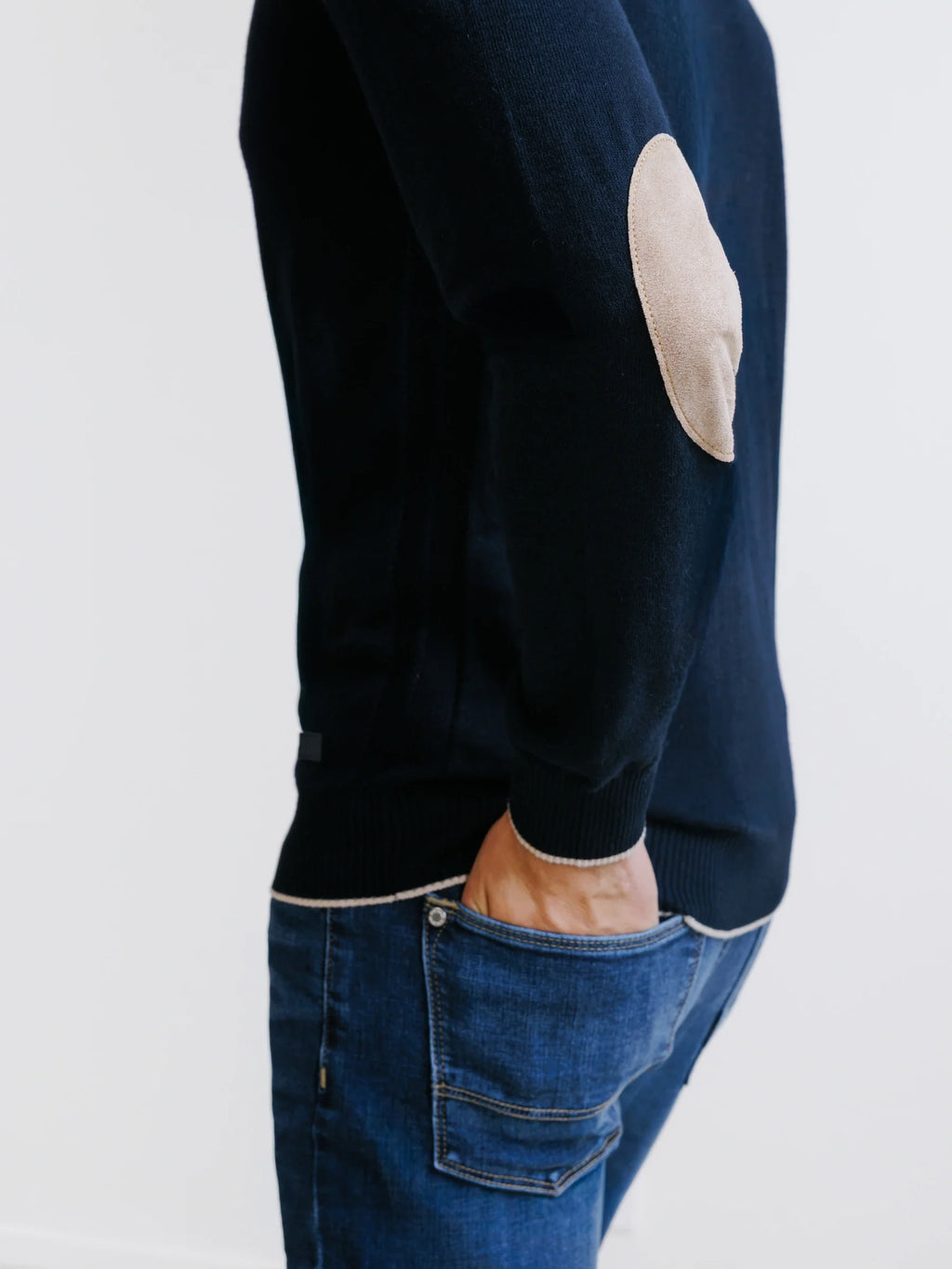 Pull col V marine - IZAC