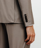 Costume 2 boutons laine majoritaire taupe - IZAC