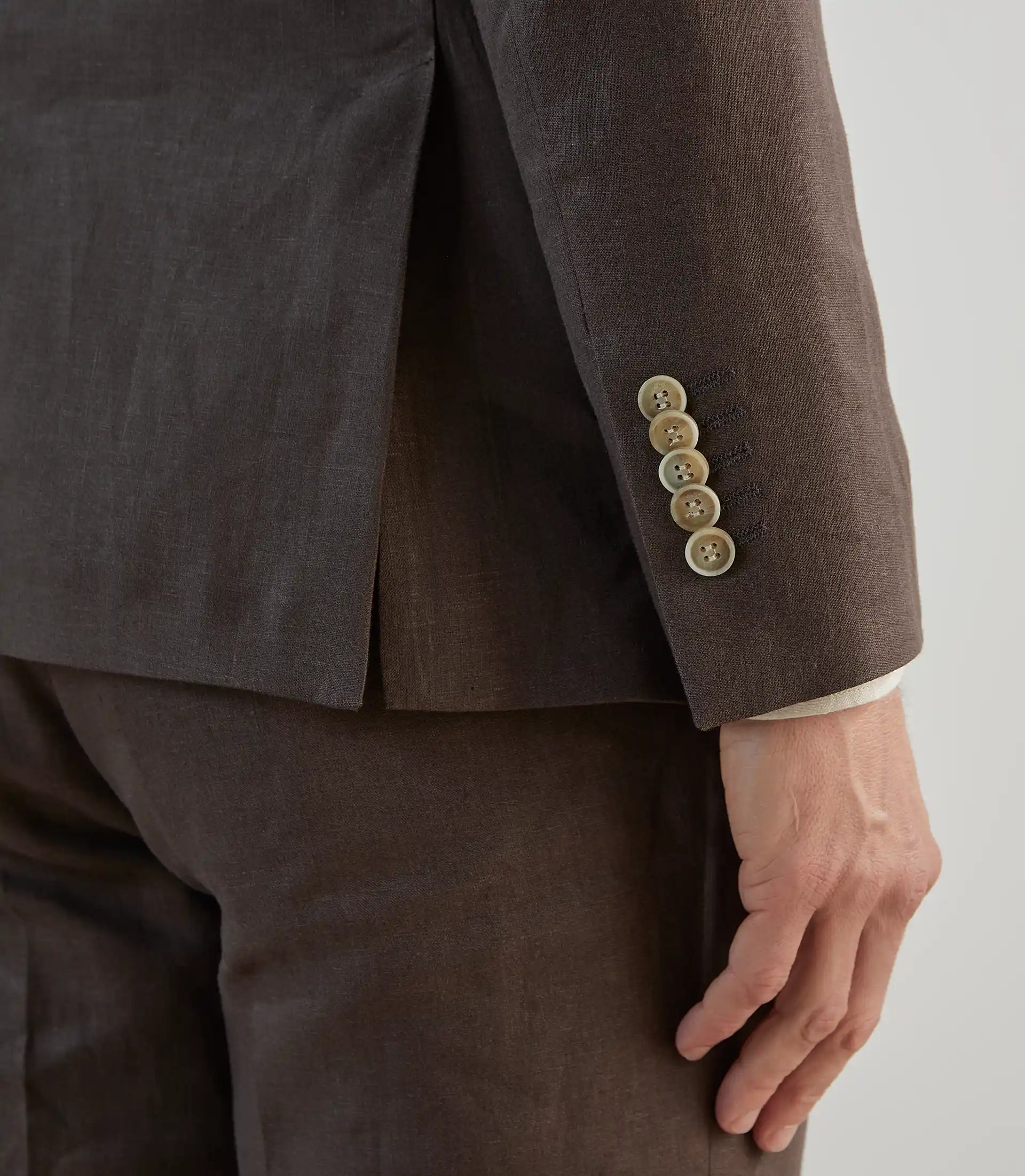Veste ville 100% lin marron - IZAC