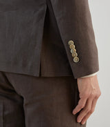 Veste ville 100% lin marron - IZAC
