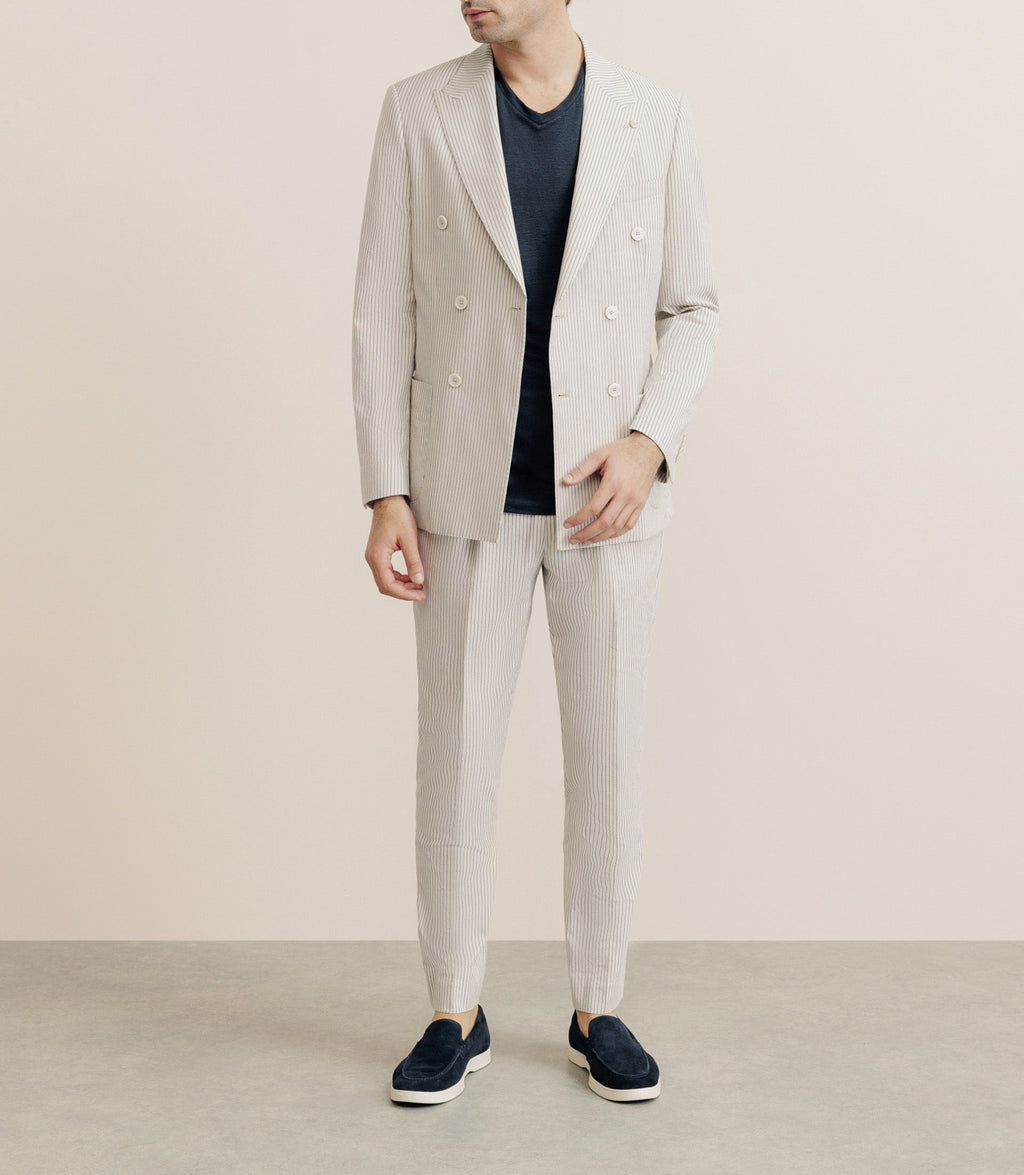 Veste ville croisée 6 boutons beige - IZAC